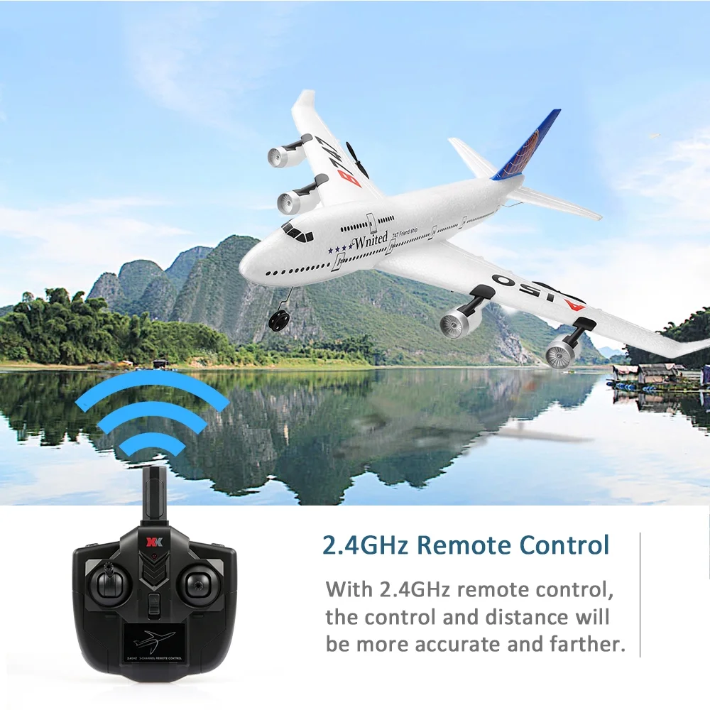 Wltoys XK A150 Airbus B747 Model Plane RC Fixed-Wing 3CH EPP 2.4G Remote Control Airplane RTF Toy