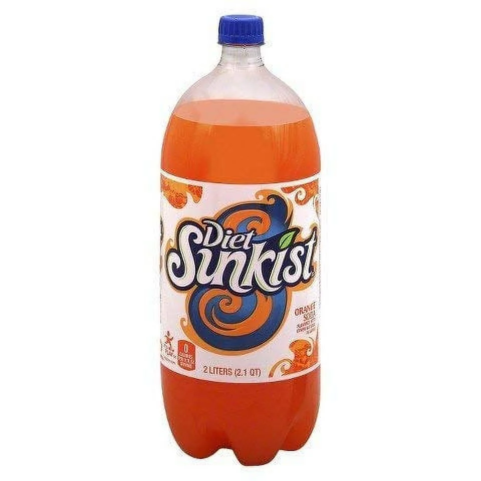 Diet Orange Soda 2 Liter Bottles