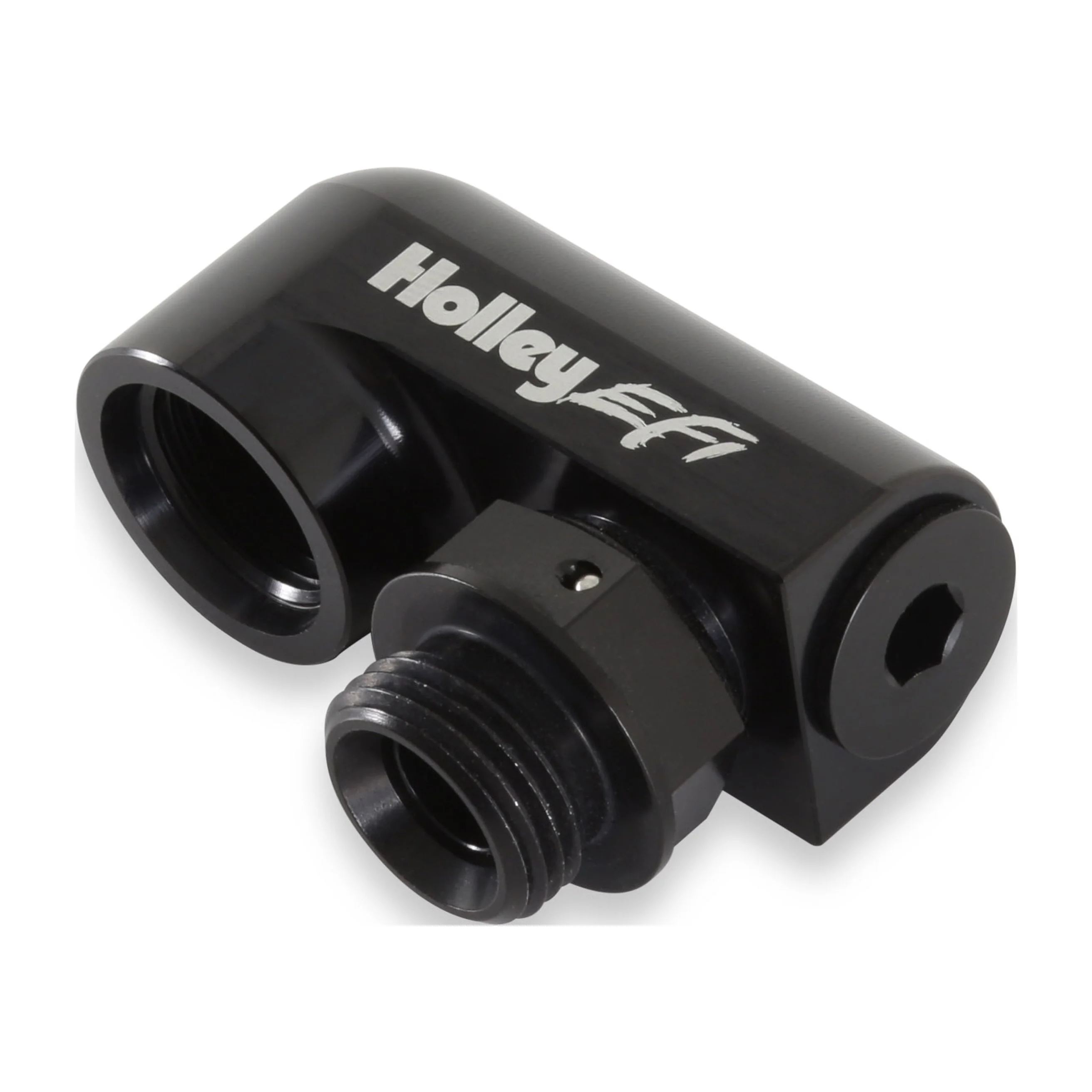 Holley EFI 534-321 180 Degree Fuel Fitting Assembly - Black Finish