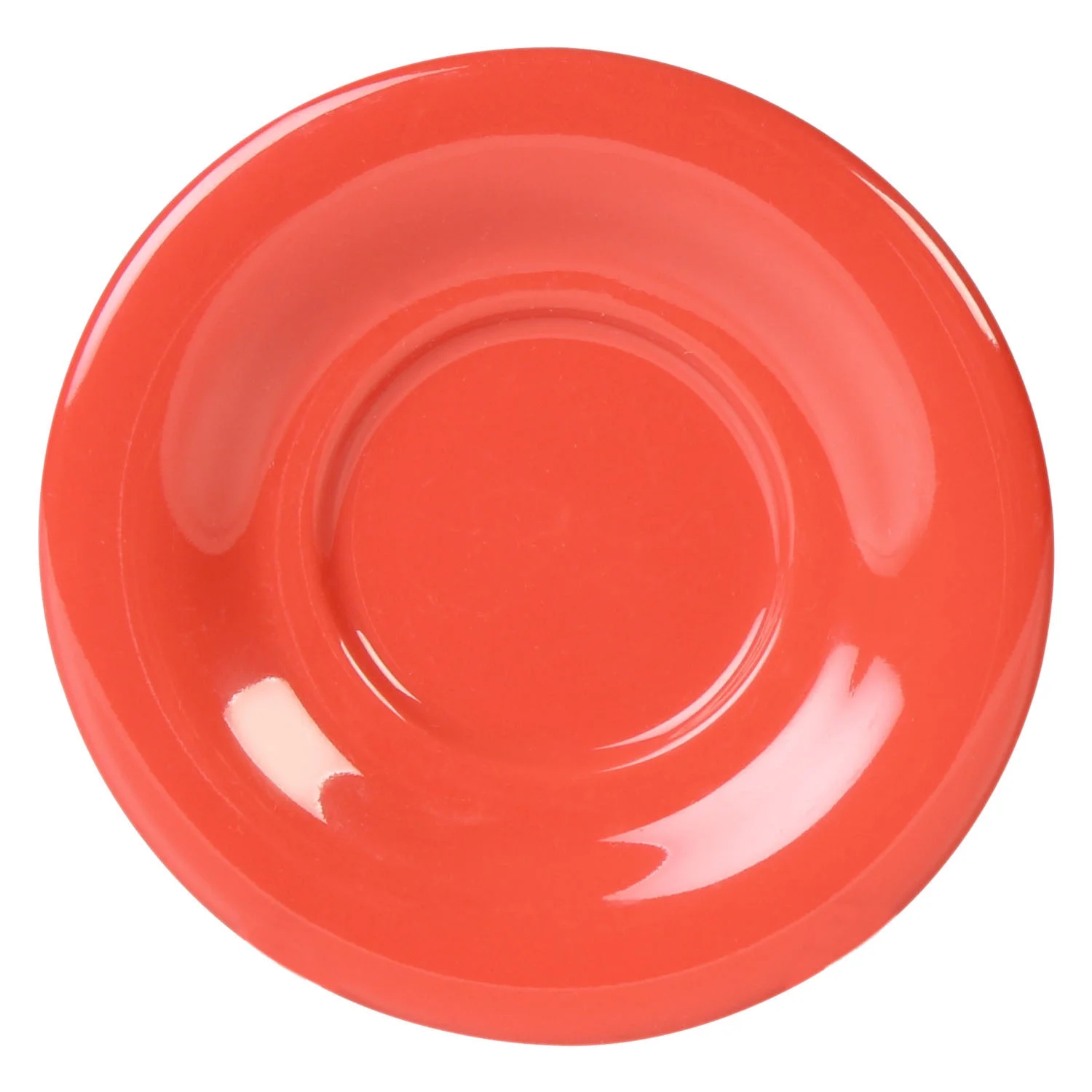 Excellante Color Orange melamine dinnerware collection 5.5 inch saucer, comes in dozen