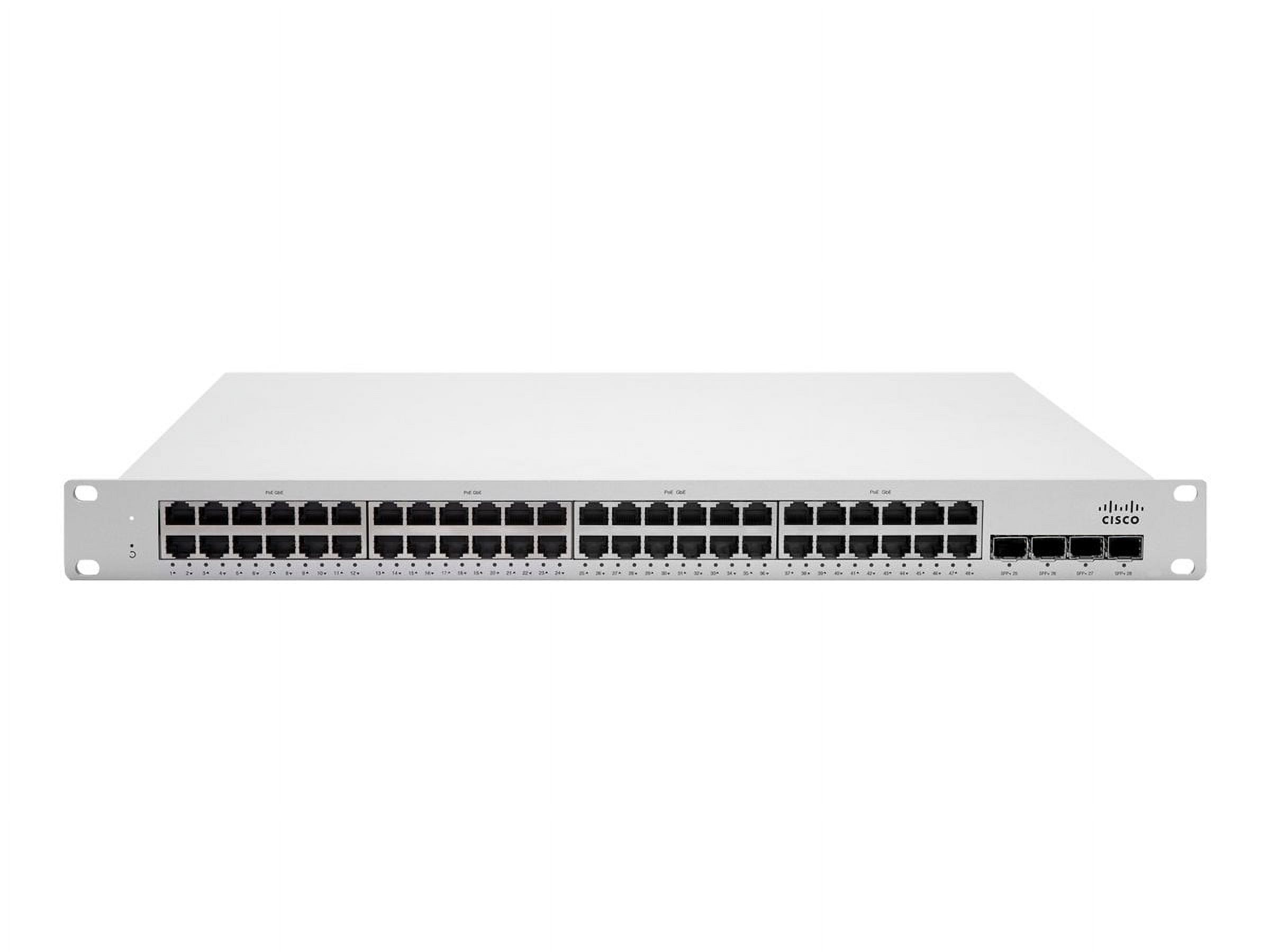 Cisco Meraki Cloud Managed MS250-48LP - Switch - L3 - managed - 48 x 10/100/1000 (PoE+) + 4 x SFP+ - desktop, rack-mountable - PoE+ (370 W)