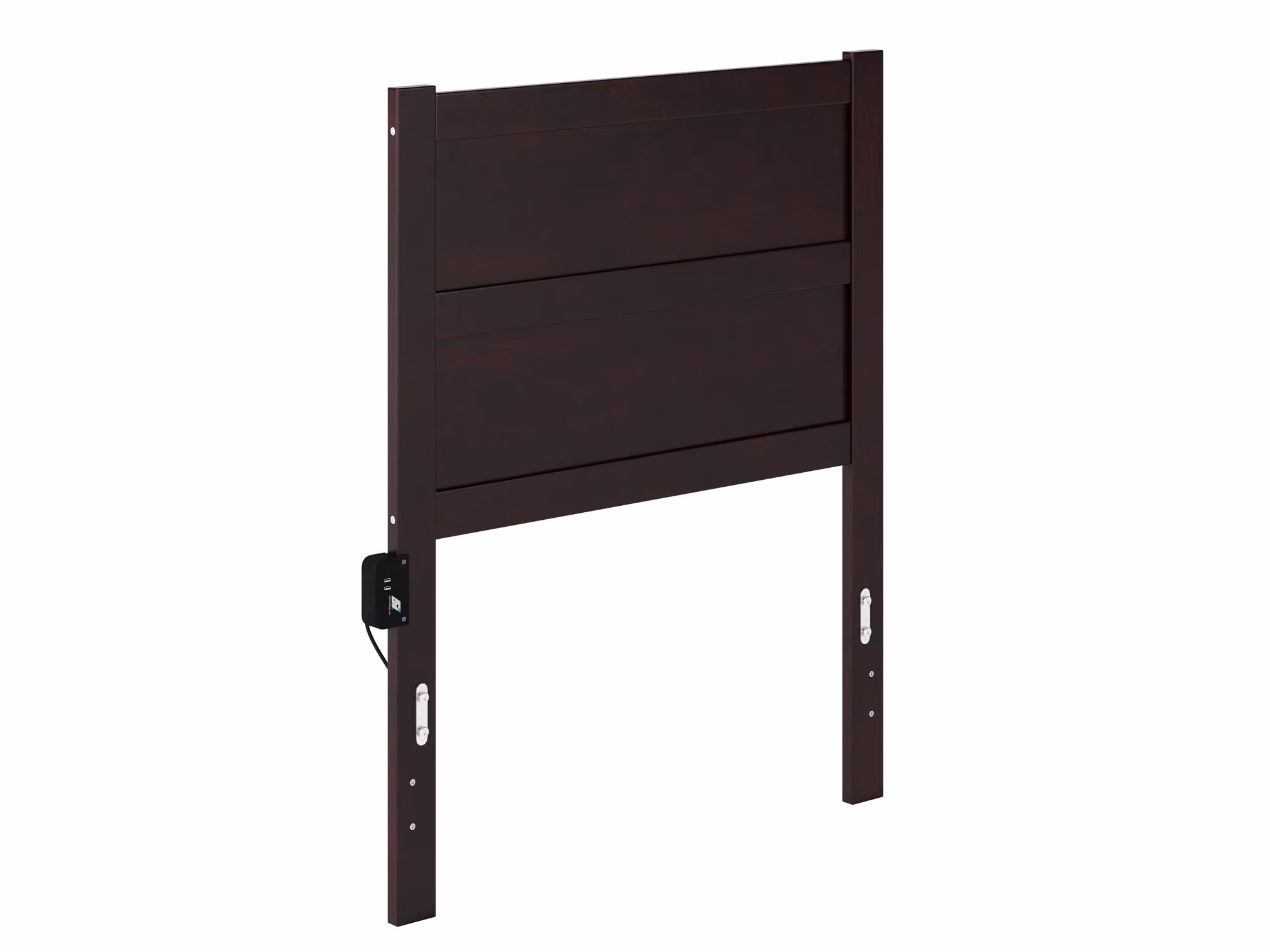 AFI NoHo Modern Panel Wood Headboard with 2 USB Ports, Twin, Espresso