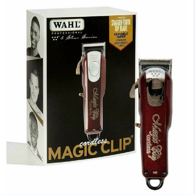 W_a_hl 8140 Professional Cordless Detailer 5 Star Series Magic Clip Hair Clipper Red