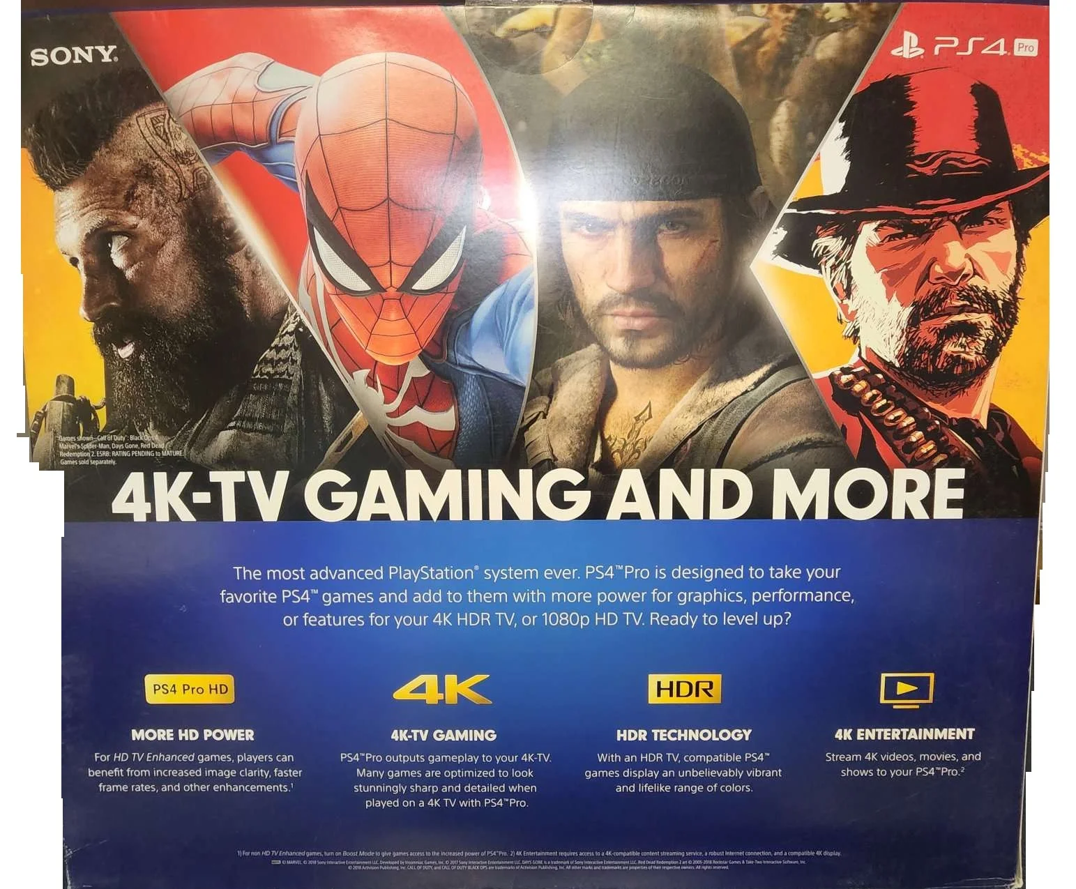 Restored IN RETAIL BOX Sony Playstation 4 PRO 1TB PS4 game Console w/ Game (Refurbished)