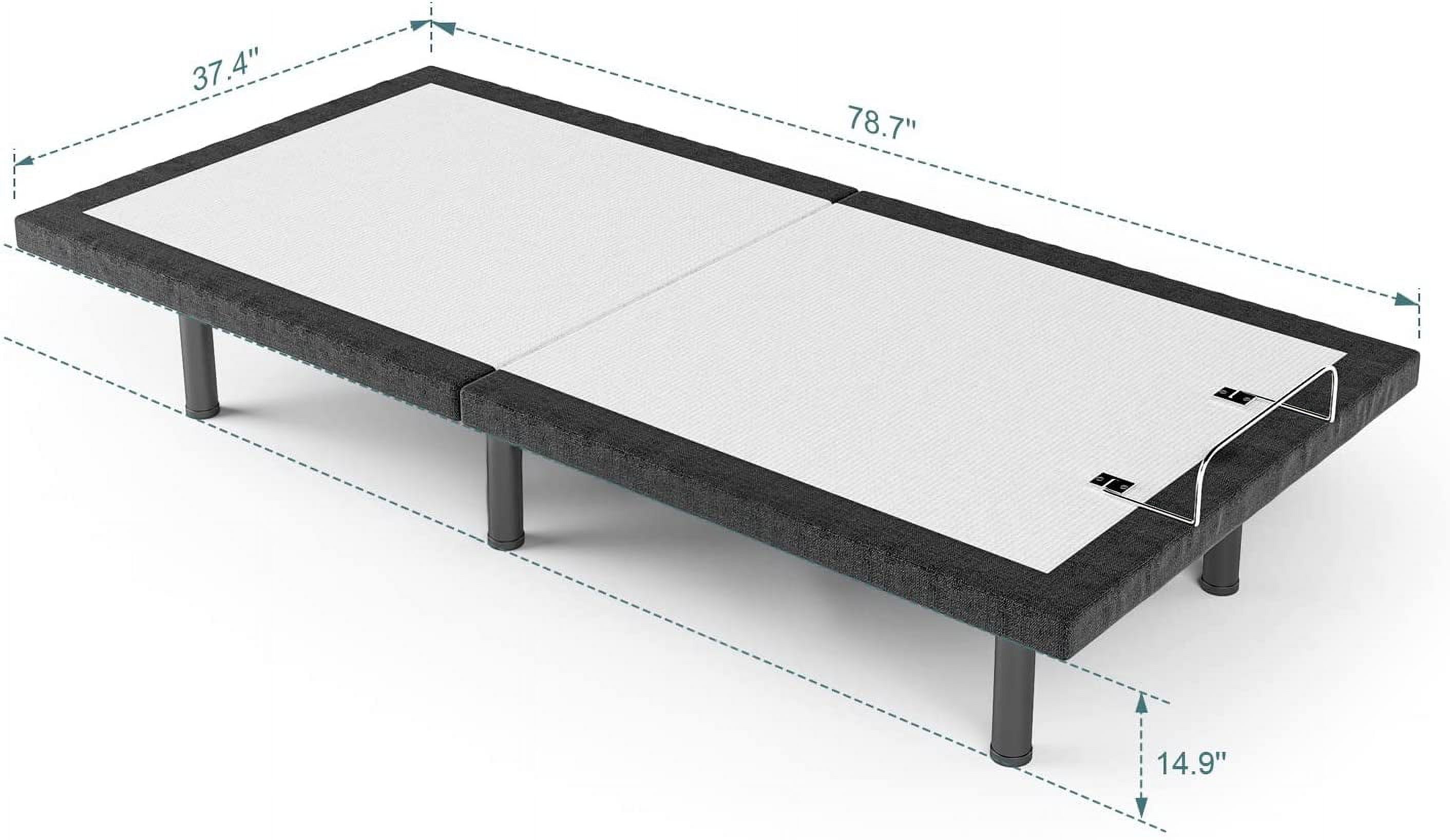 Adjustable Bed Frame Split King  Adjustable Bed Base for Stress Management  Zero Gravity Base  Head and Foot Incline with 3-Speed Massage  Anti-Snore  Memory Pre-Sets.