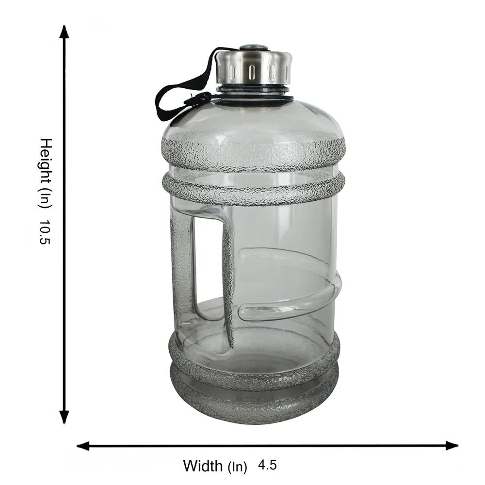 New Wave Enviro Products - BPA Free Water Bottle with Handle Charcoal - 2.2 Liter(s)
