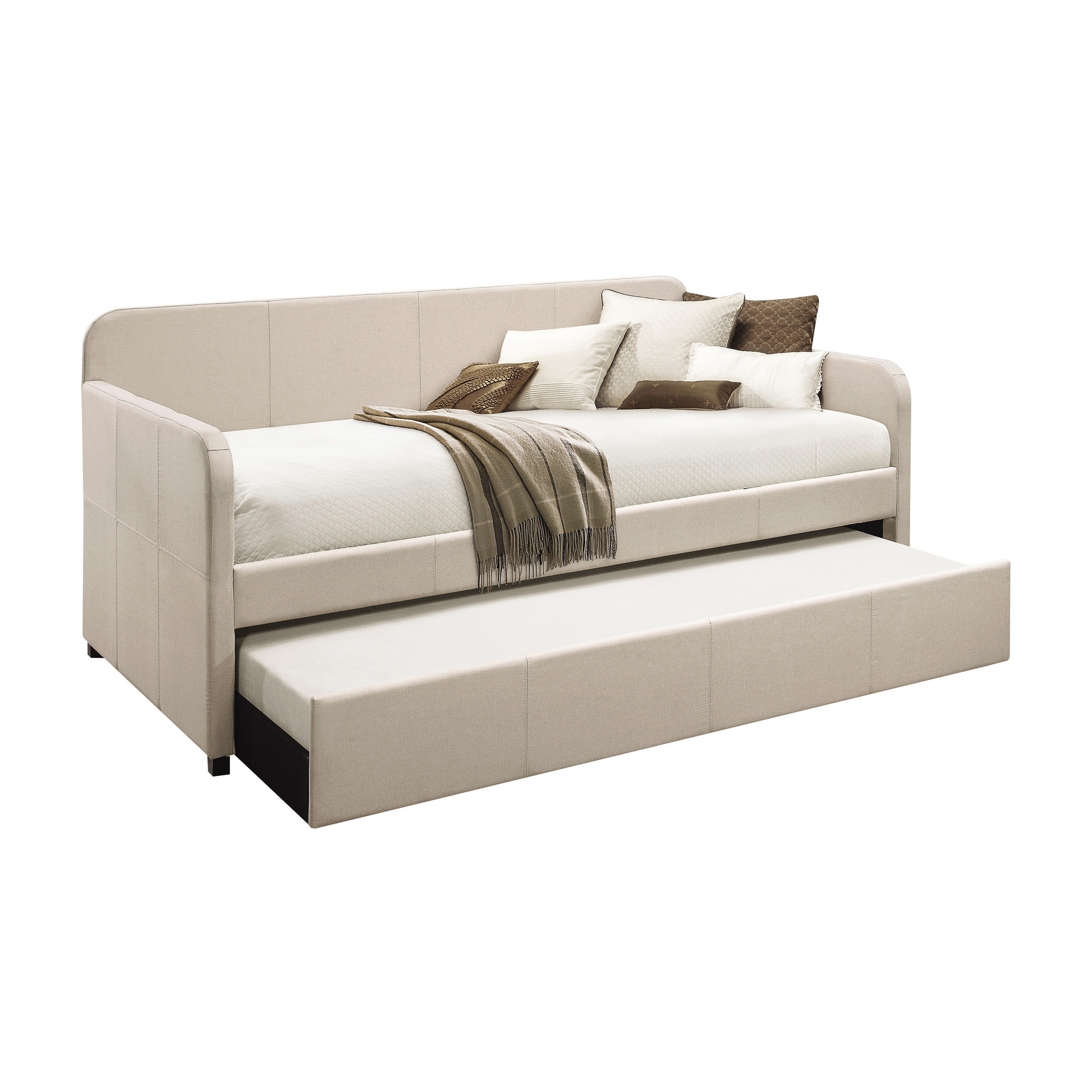 Karinna Fog Upholstered Twin Daybed with Trundle