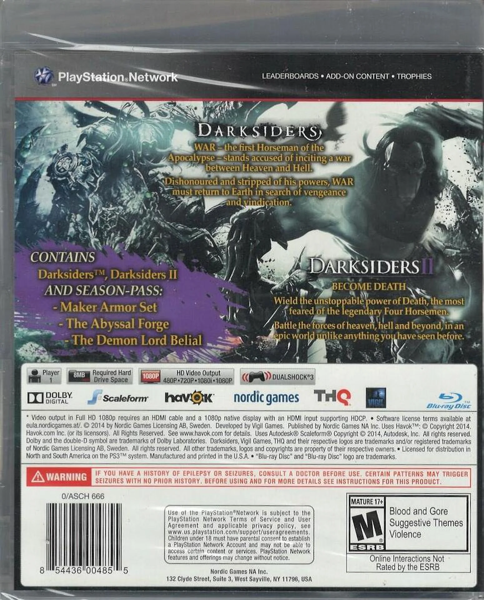 Darksiders - Collection PS3 (Brand New Factory Sealed US Version) PlayStation 3,