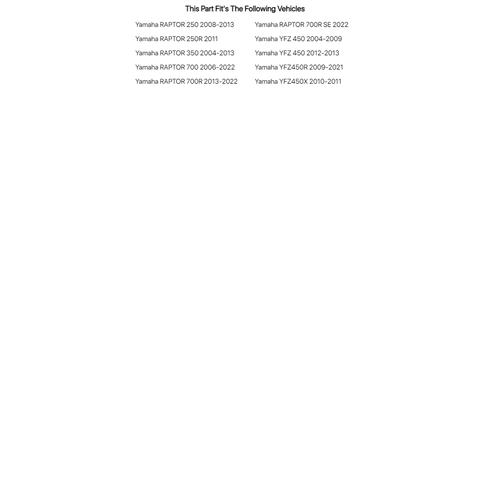 Primary Drive Rear Aluminum Sprocket 36 Tooth Black - Fits: Yamaha YFZ 450 2004-2009,2012-2013