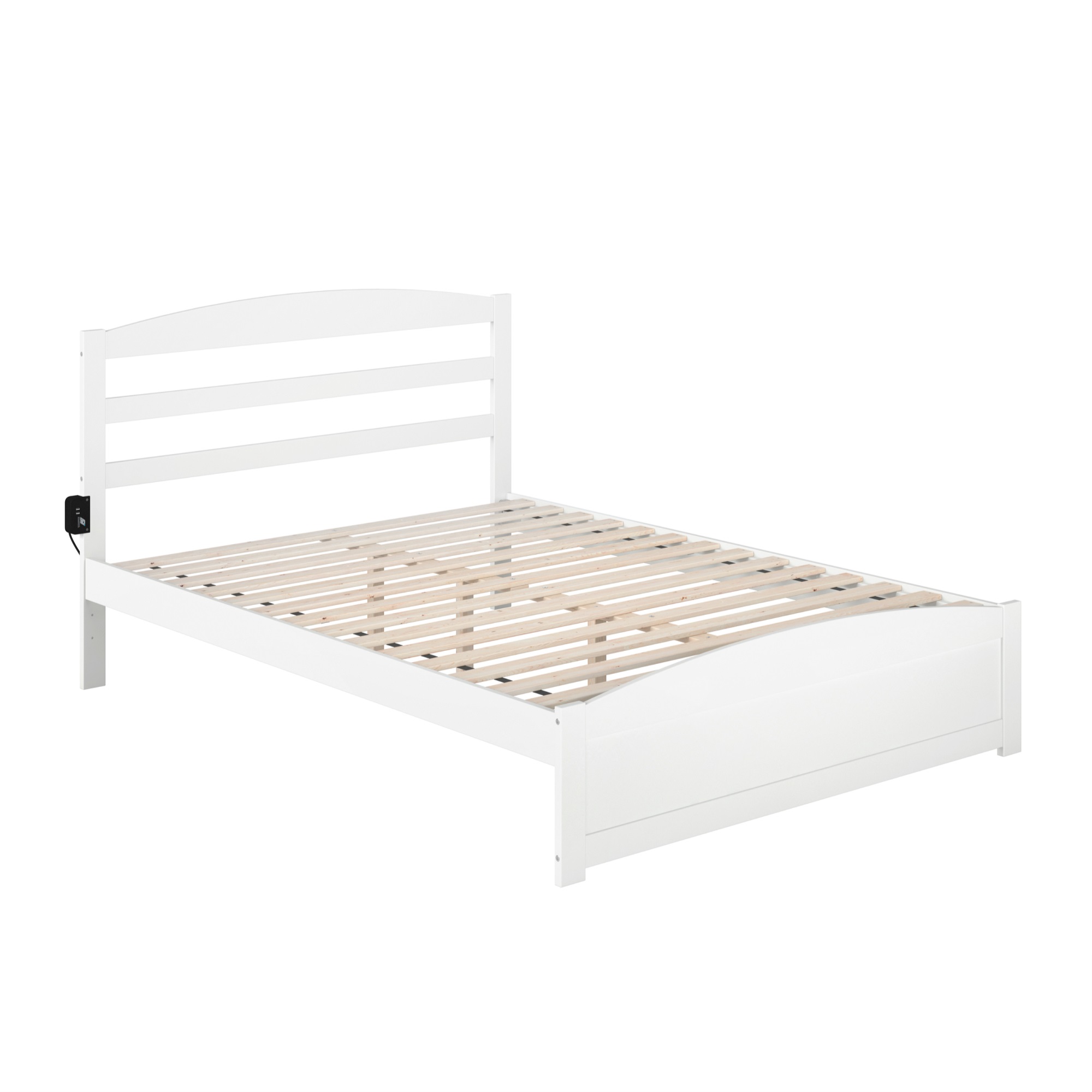 AFI Warren Solid Wood Queen Bed w/ Footboard in White