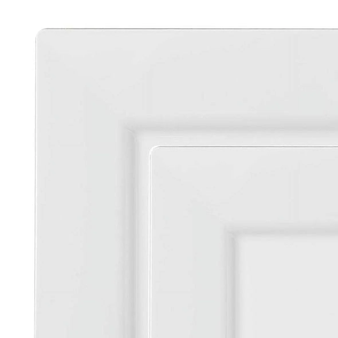 Smarty White Square Plastic Plates Dinnerware Value Set 240ct