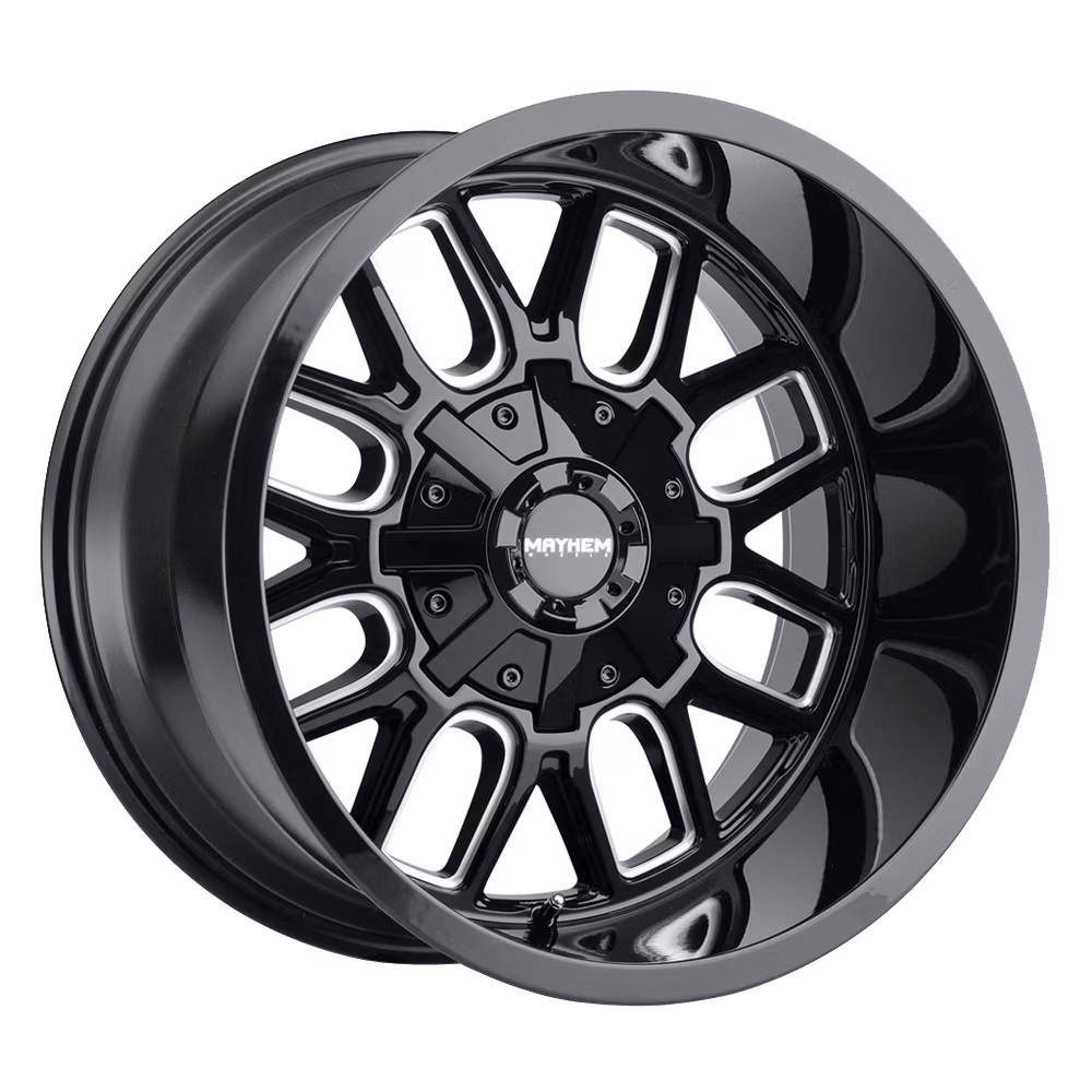 20x10 Mayhem 8107 Cogent Gloss Black Milled Wheel 8x170 (-19mm)