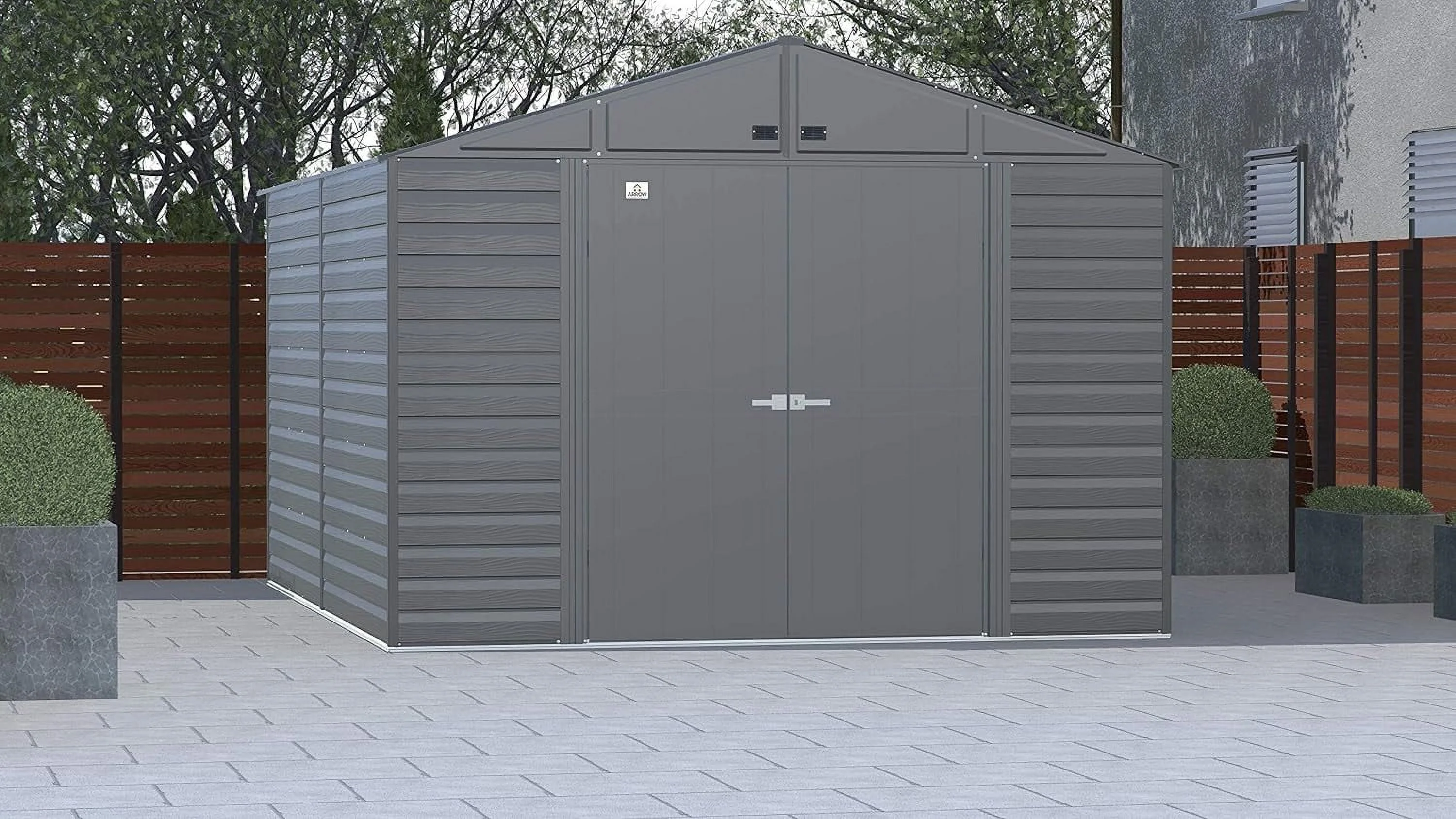 Arrow SCG1014CC 10 x 14 ft. Arrow Select Steel Storage Shed, Charcoal