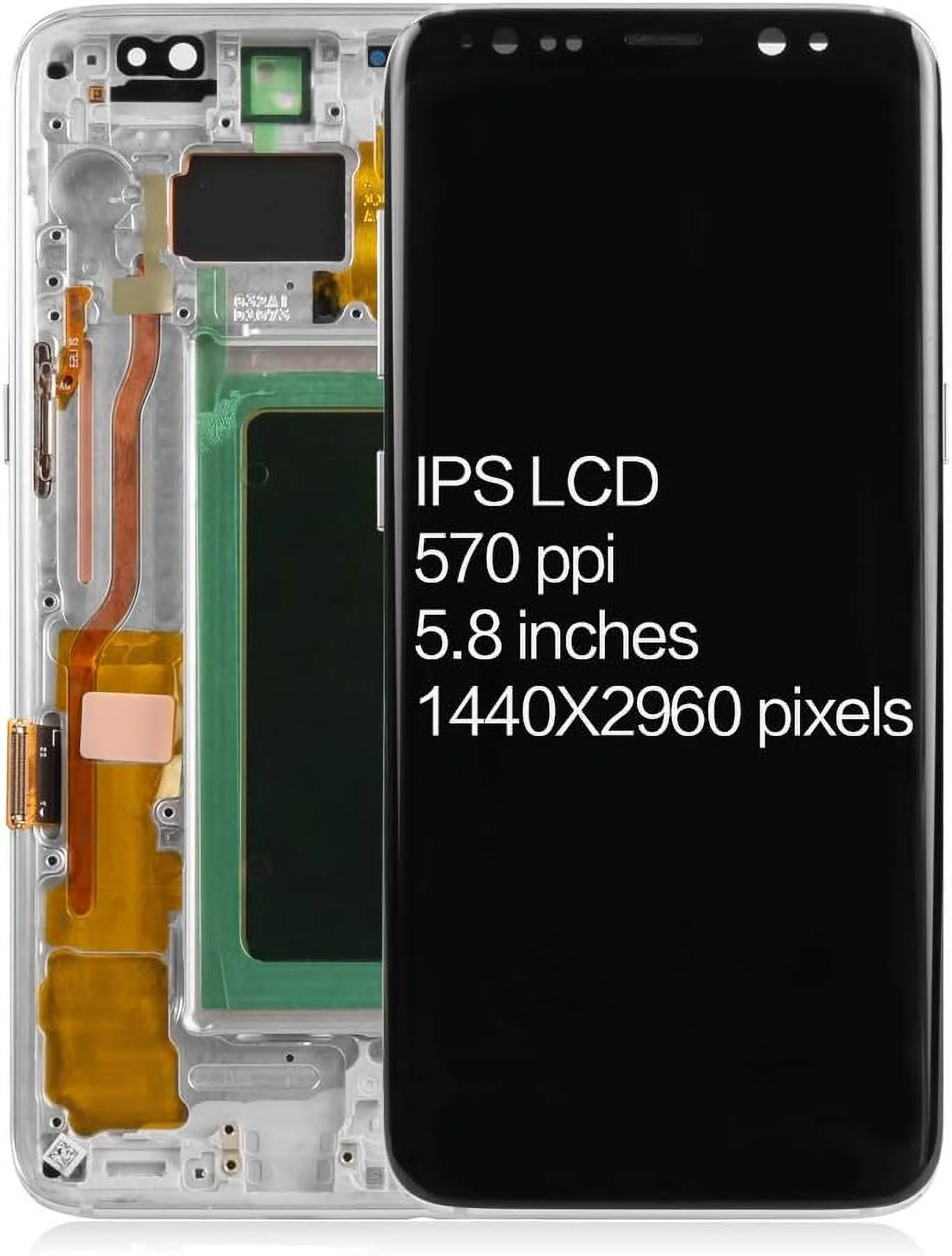 for Samsung Galaxy S8 G950 G950A G950F G950P G950R4 G950T U V W 5.8inch Screen Replacement with Frame Touch Digitizer LCD Display Assembly Repair Kits +Screen Protector+Tools (Purple Frame)