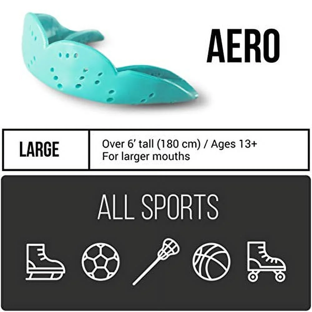 SISU Aero Large Mouthguard, Snow White - Custom Fit - For Team Sports