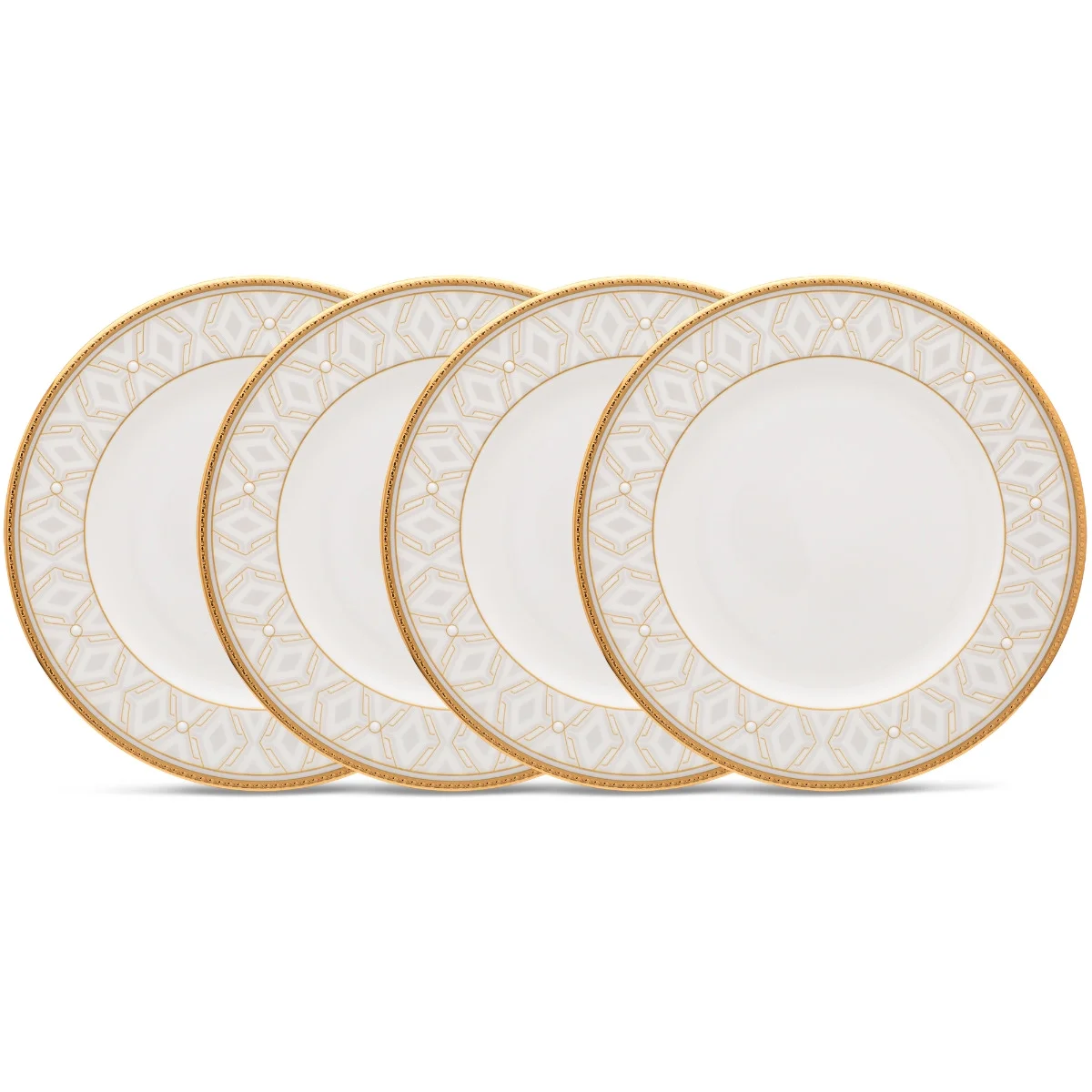 Noritake Noble Pearl Set of 4 Bread & Butter/Appetizer Plates