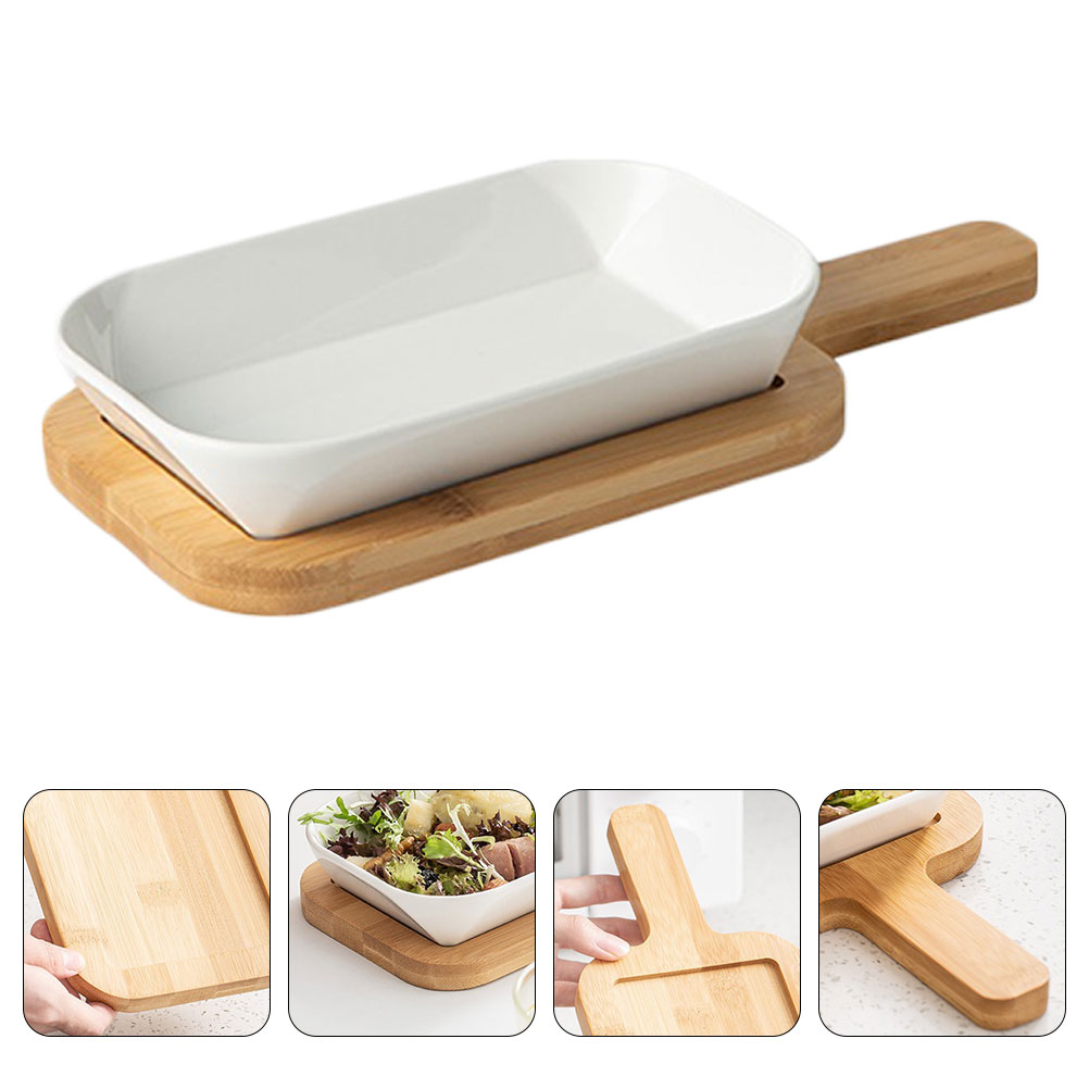 HOMEMAXS 1 Set Smooth Delicate Baking Tray Durable Household Bakeware Ceramics Baking Pan