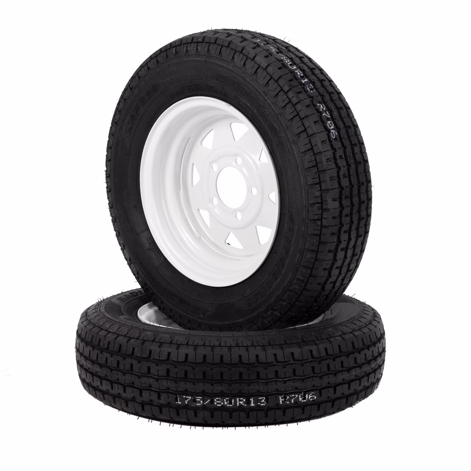 2-Pk Trailer Tire & Rim ST175/80R13 13