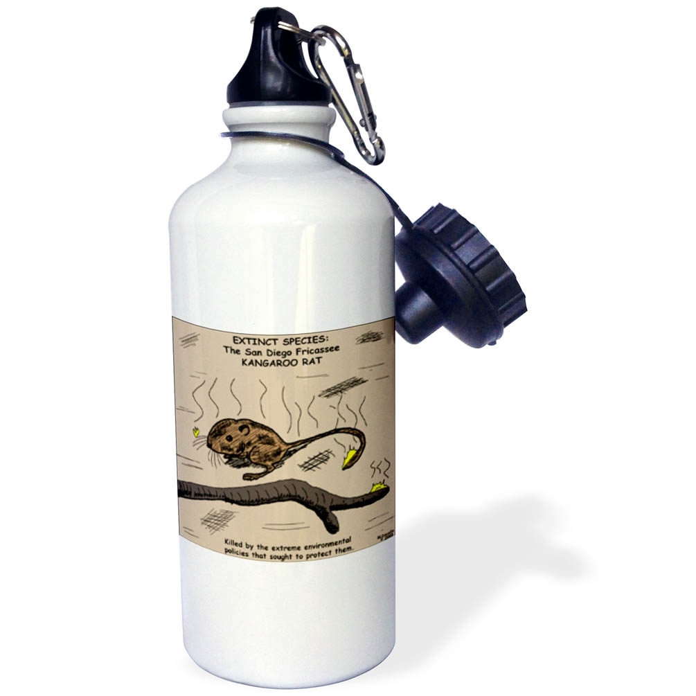 San Diego Kangaroo Rat - Extinct 21 oz Sports Water Bottle wb-2772-1