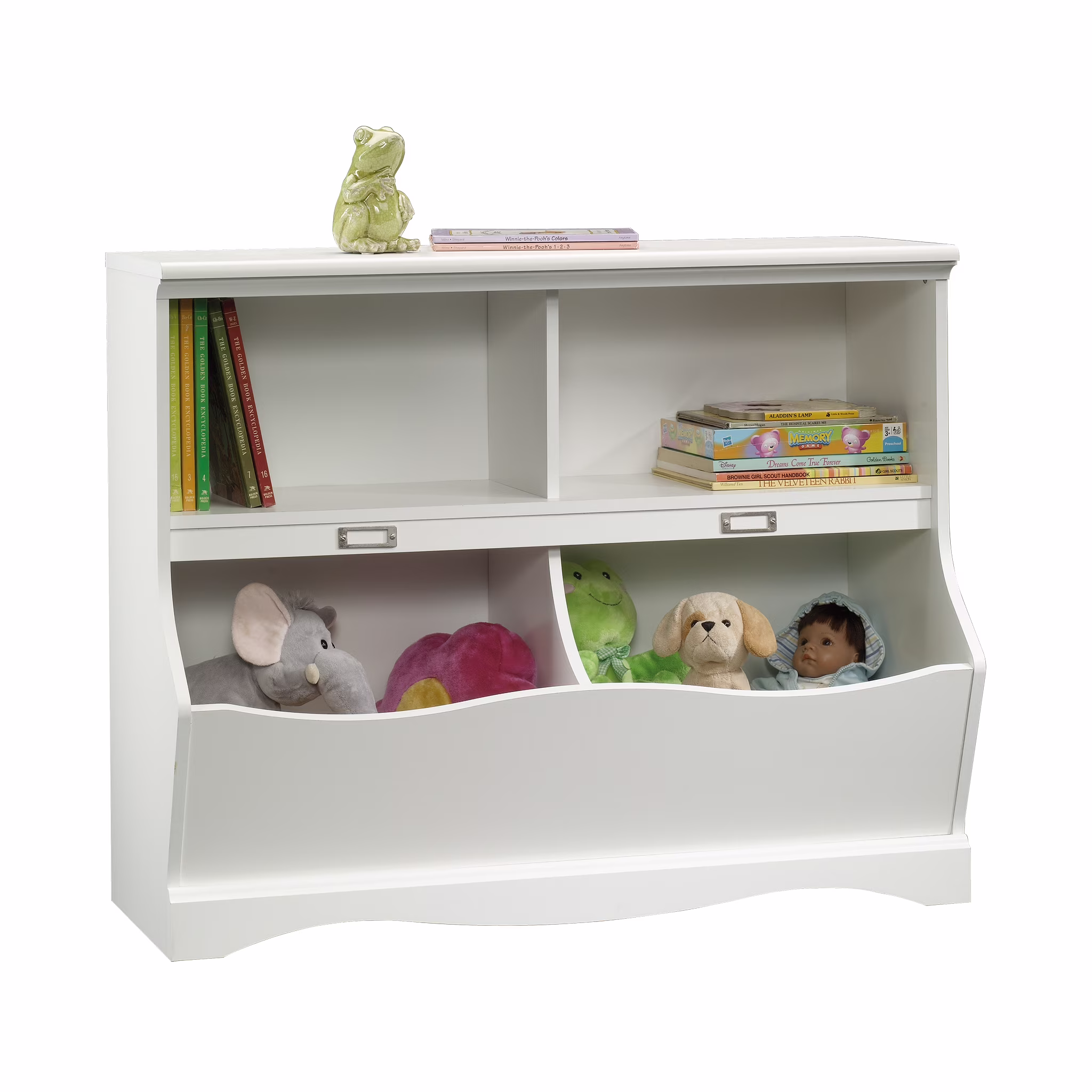 Sauder Pogo Bookcase/Footboard, Soft White Finish