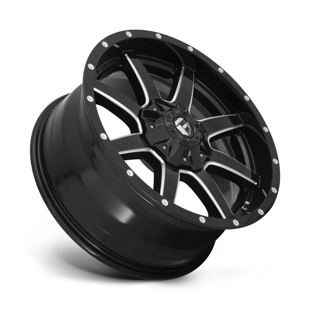 Fuel 1PC Aluminum Rim D610 MAVERICK 17X9in Gloss Black Milled Finish, D61017909850