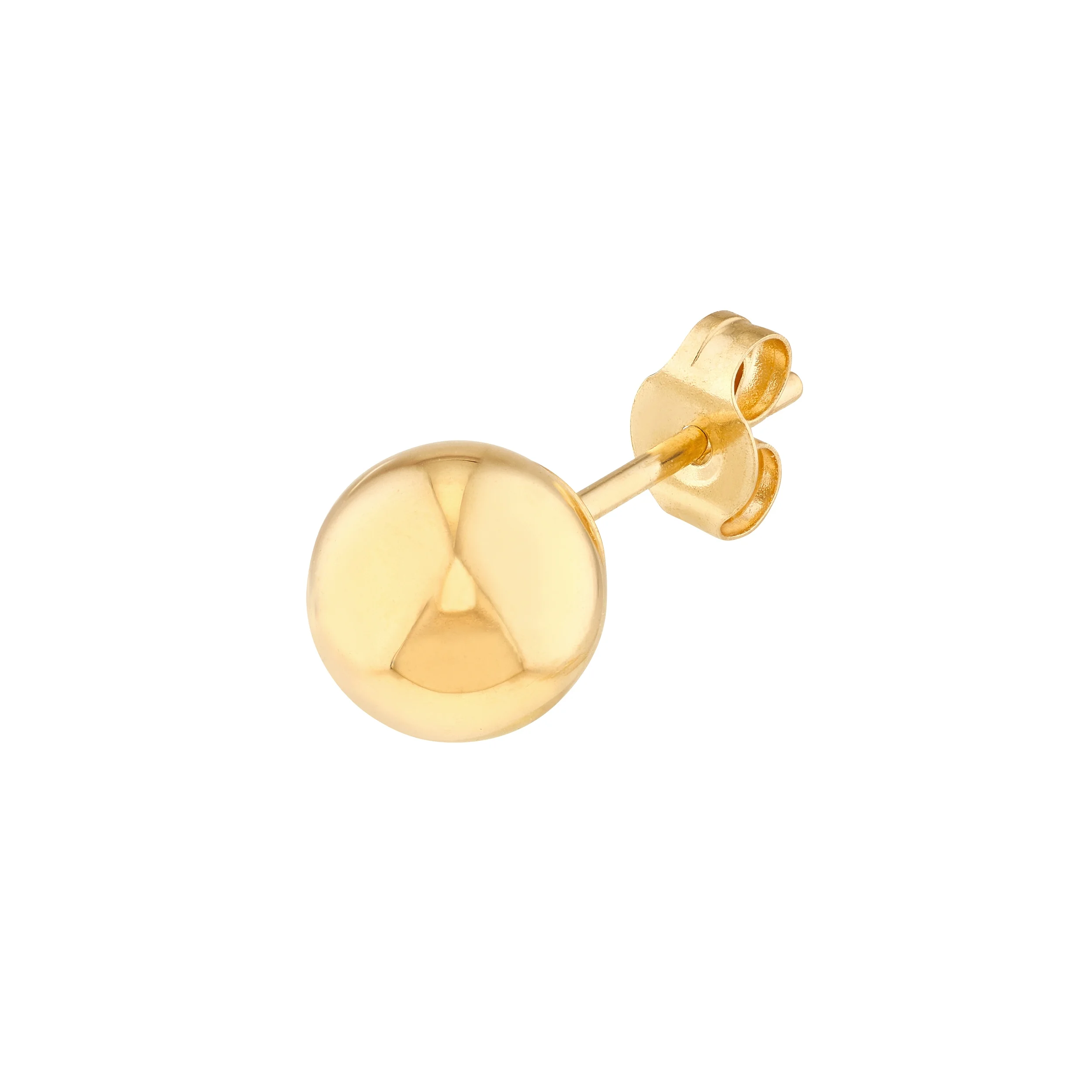 14K Yellow Gold 6mm Polished Ball Stud Earrings - Women