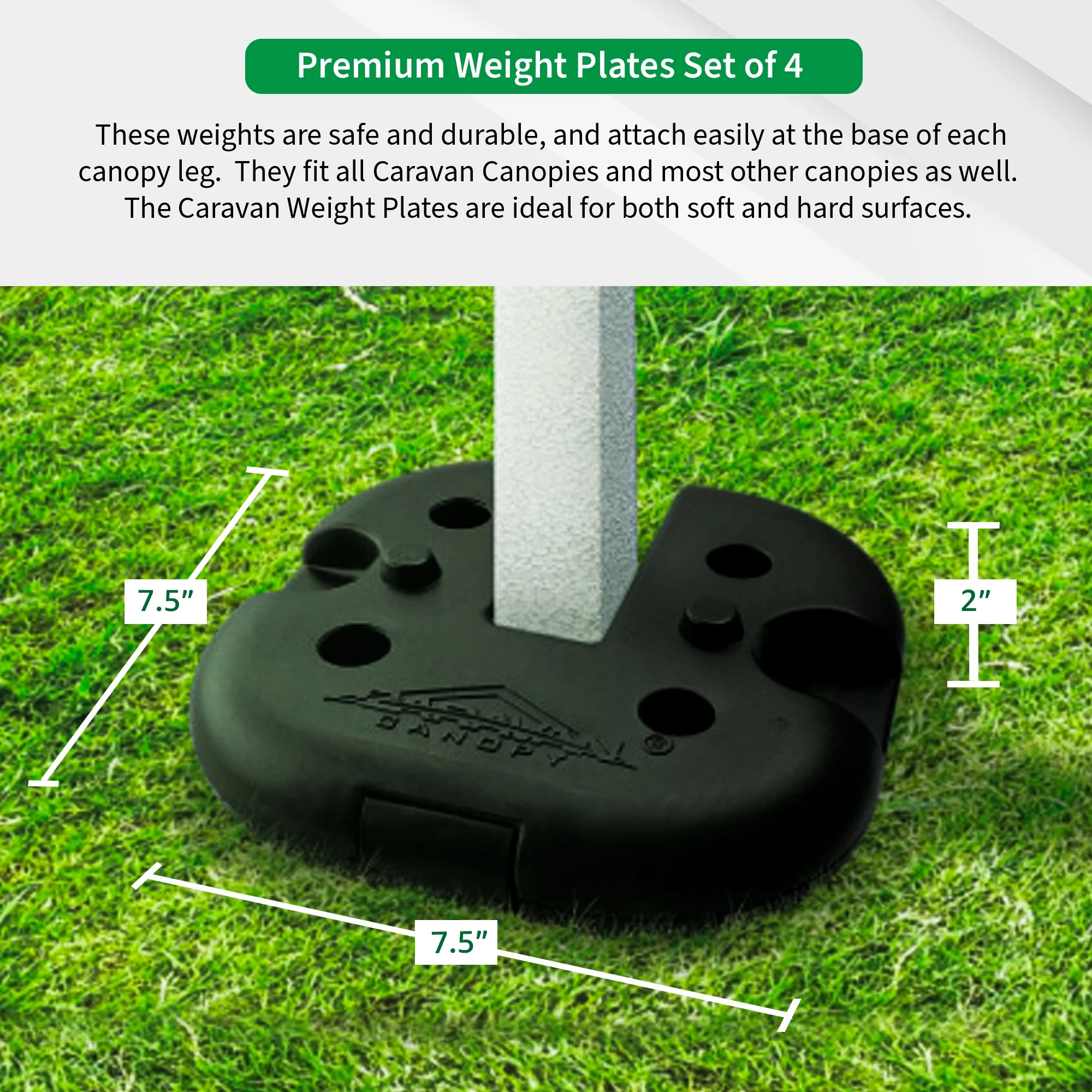 Caravan Canopy V Series Sidewalls w/V Series 2 Angled Leg Canopy & 4 Plates