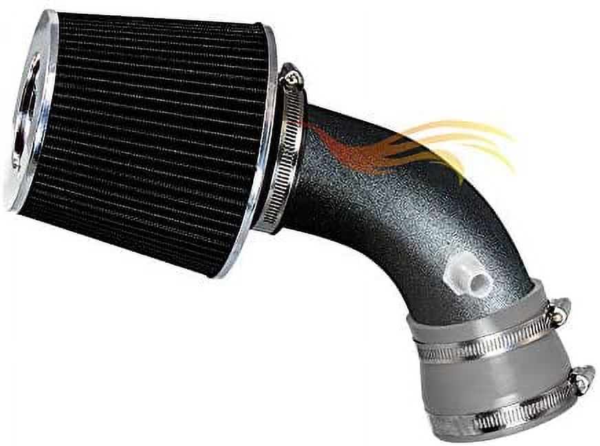 RW SERIES - MATTE BLACK PIPE GRAY - SHORT RAM INTAKE Compatible For 04-08 Chrysler Pacifica 3.5L 3.8L 4.0L V6