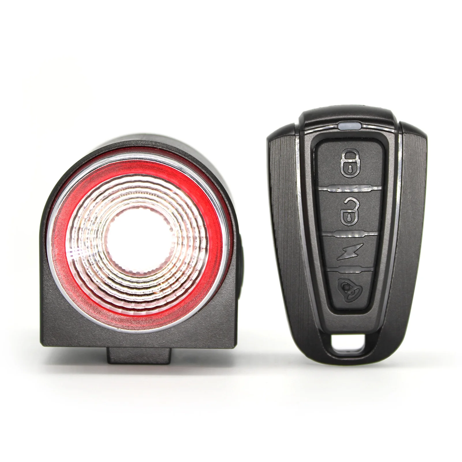 ANTUSI -theft Bike Alarm Rear Light Wireless Remote Control  Taillight Waterproof Smart Cycling Light