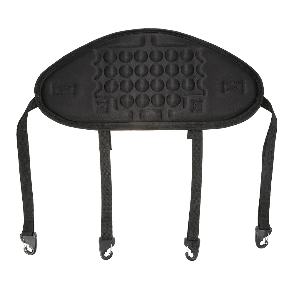 ​1pc Adjustable Kayaking Canoeing Sit On Top Kayak Seat Back Rest Seat Backrest Support Back Pad Band Antiskid Cushiony Black