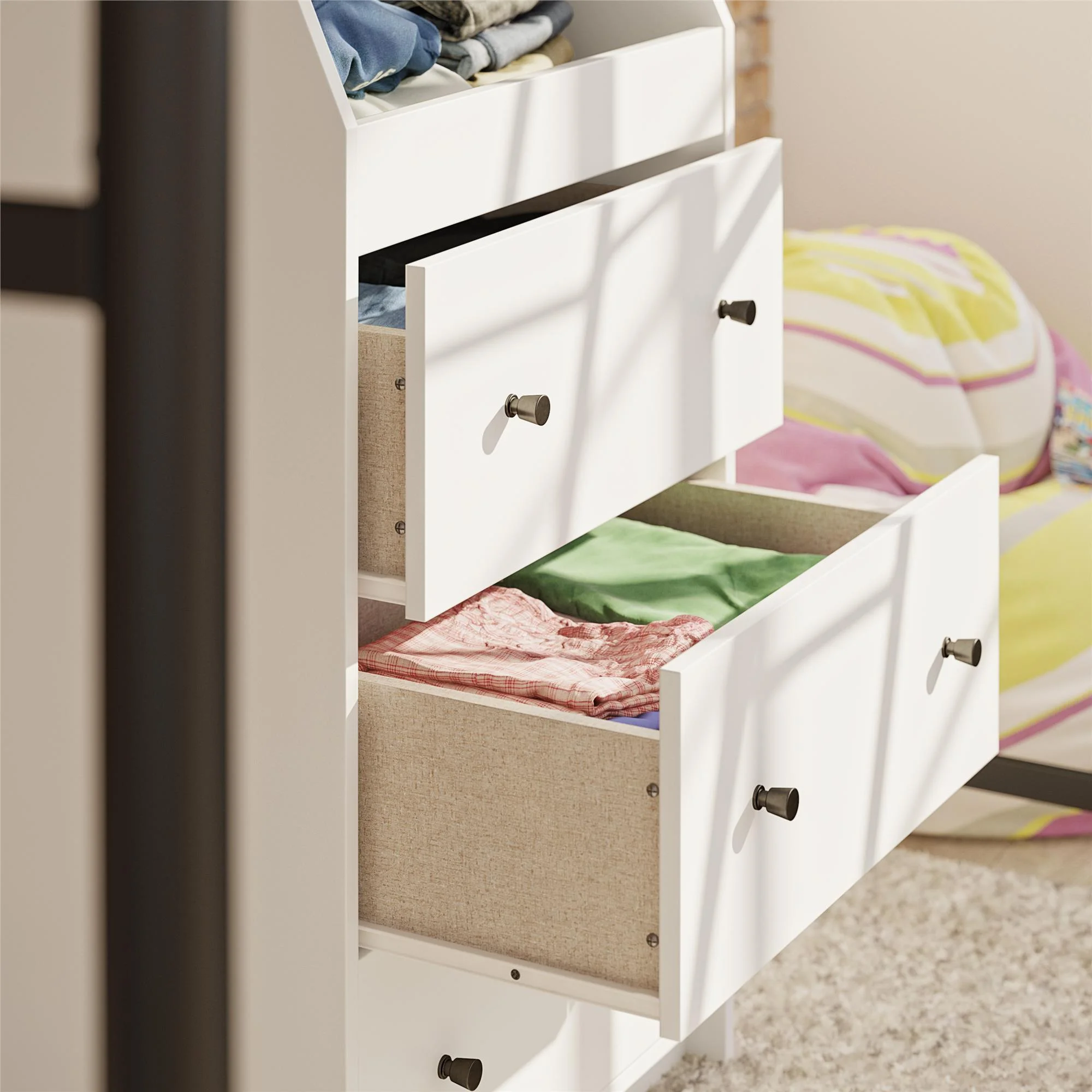 Ameriwood Home The Loft 3 Drawer Dresser, White