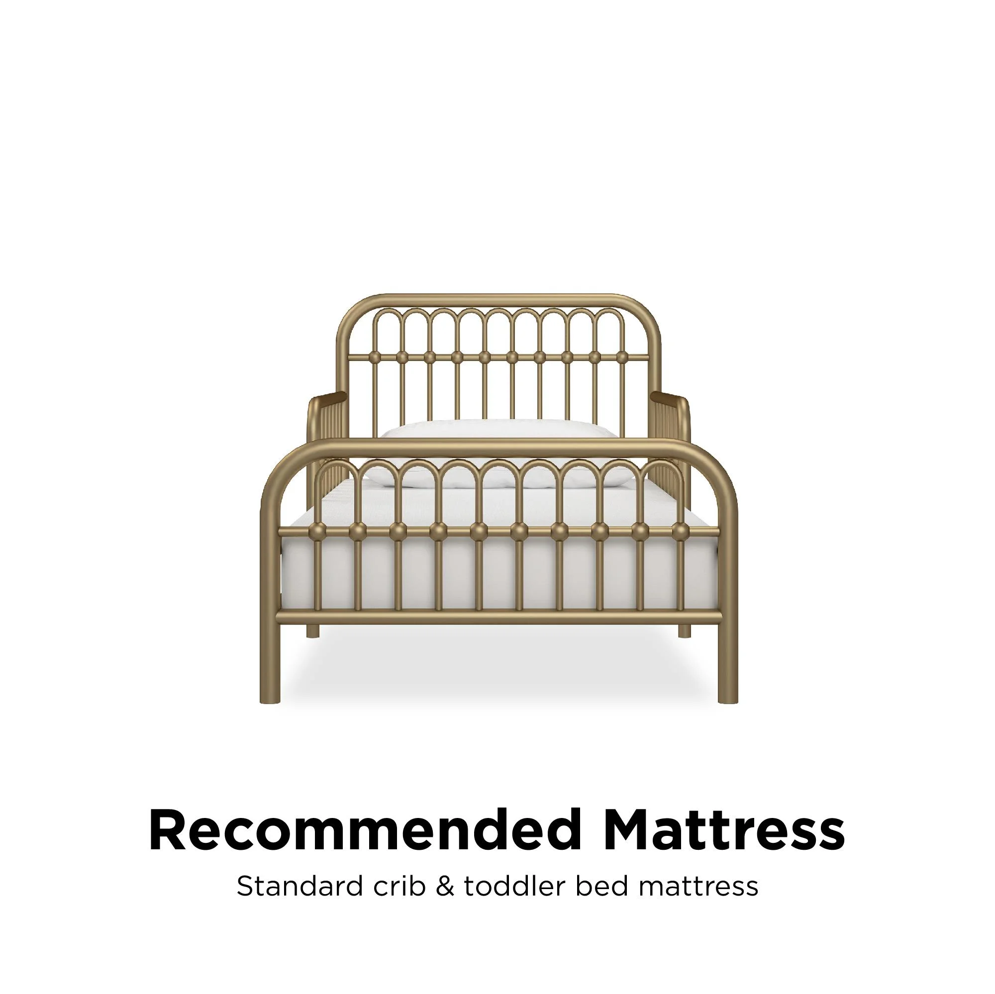 Little Seeds Monarch Hill Ivy Metal Toddler Bed, Gold