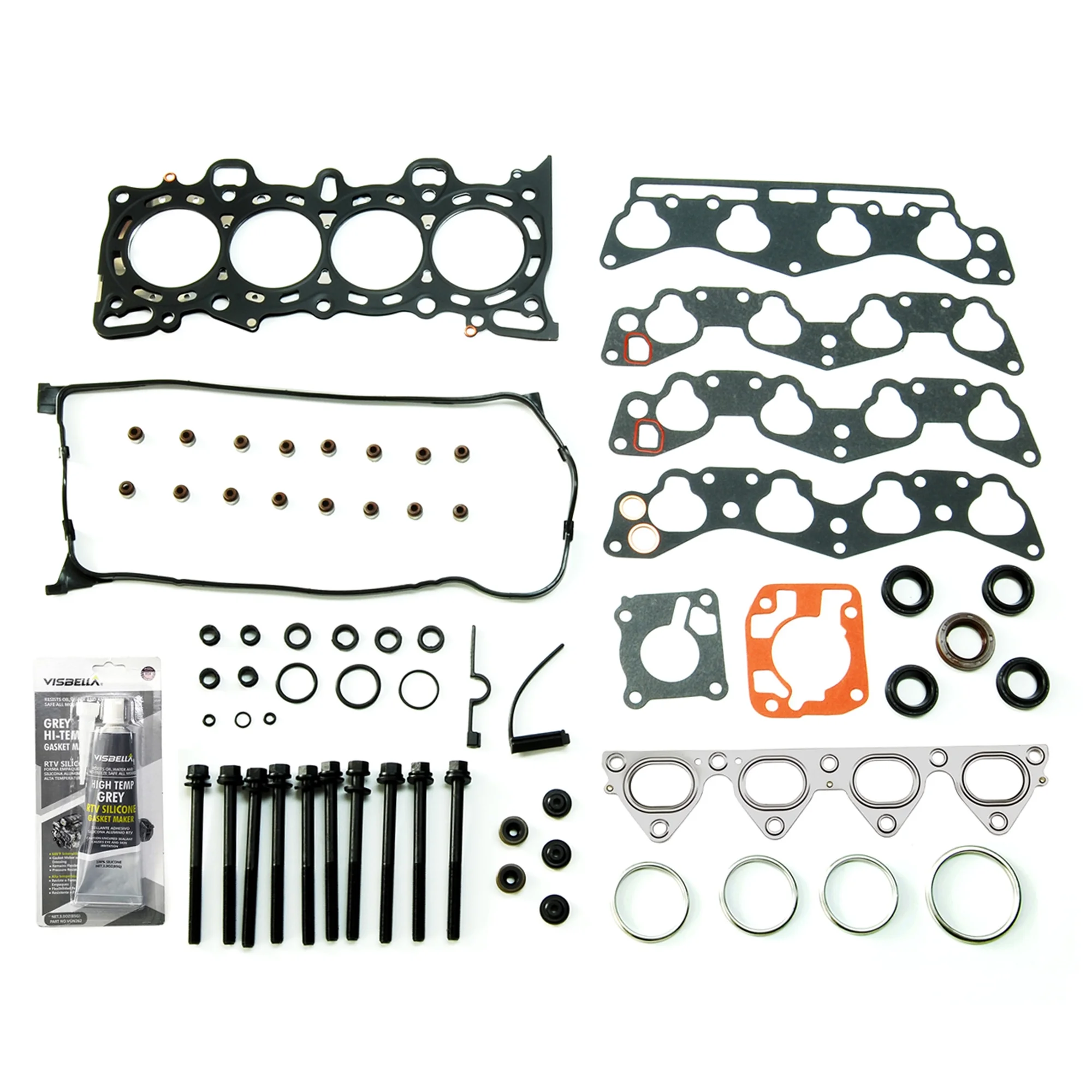 MLS Engine Gasket Set 10 Head Bolts For 1996 97 98 99 2000 Honda Civic 1.6L