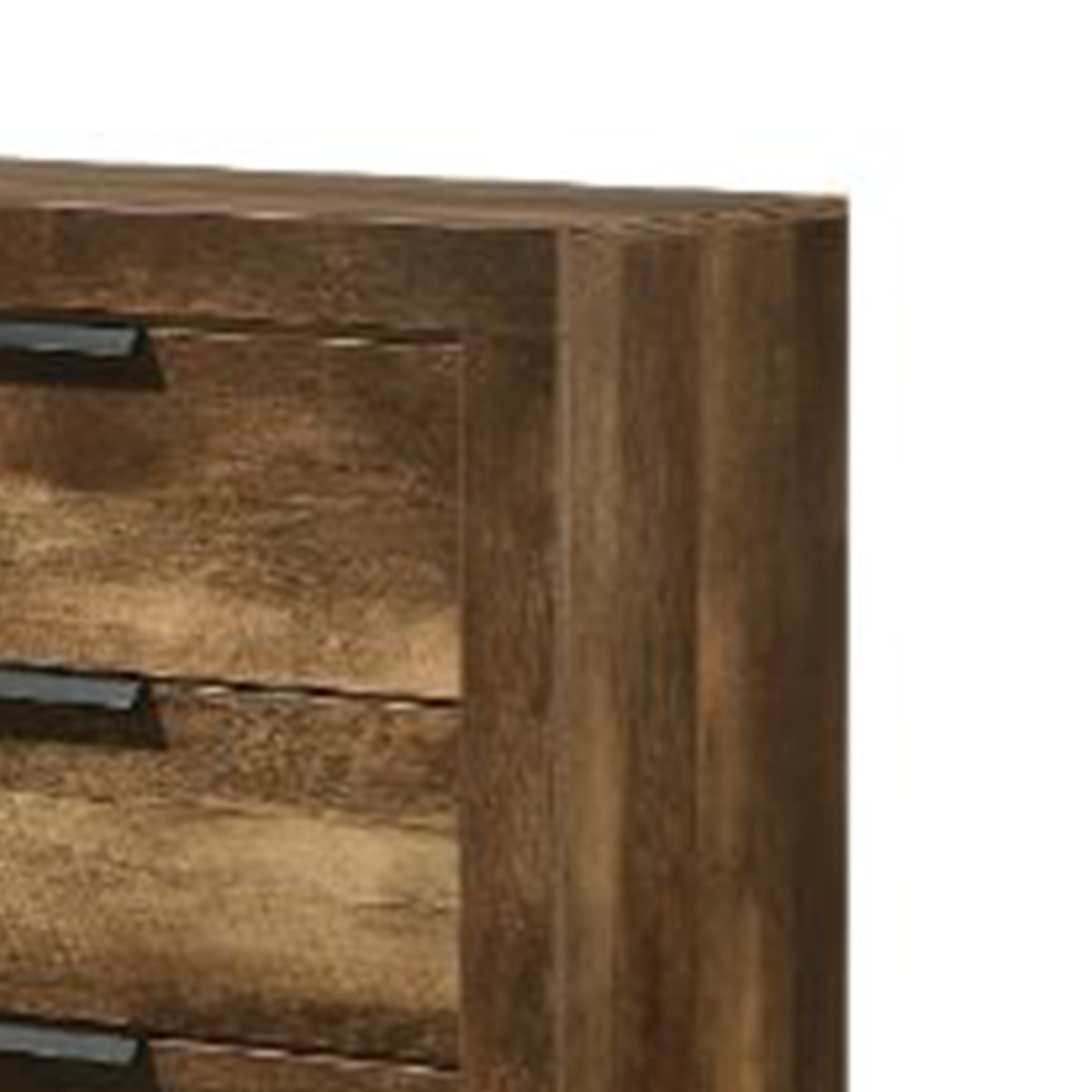 Dresser with 6 Drawers and Plank Style, Rustic Oak Brown