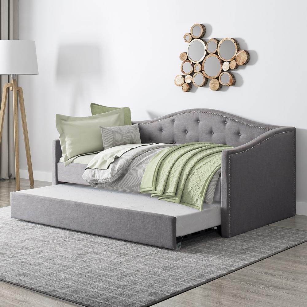 Copper Grove Amara Twin Pull Out Bed Dark Grey