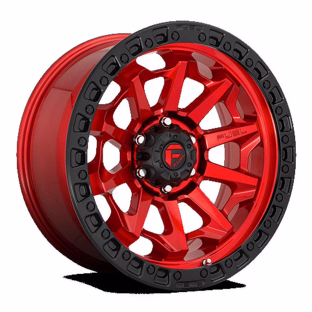 Fuel D695 Covert 18X9 5X127 1Et 124.28Cb Candy Red Black Bead Ring Wheel