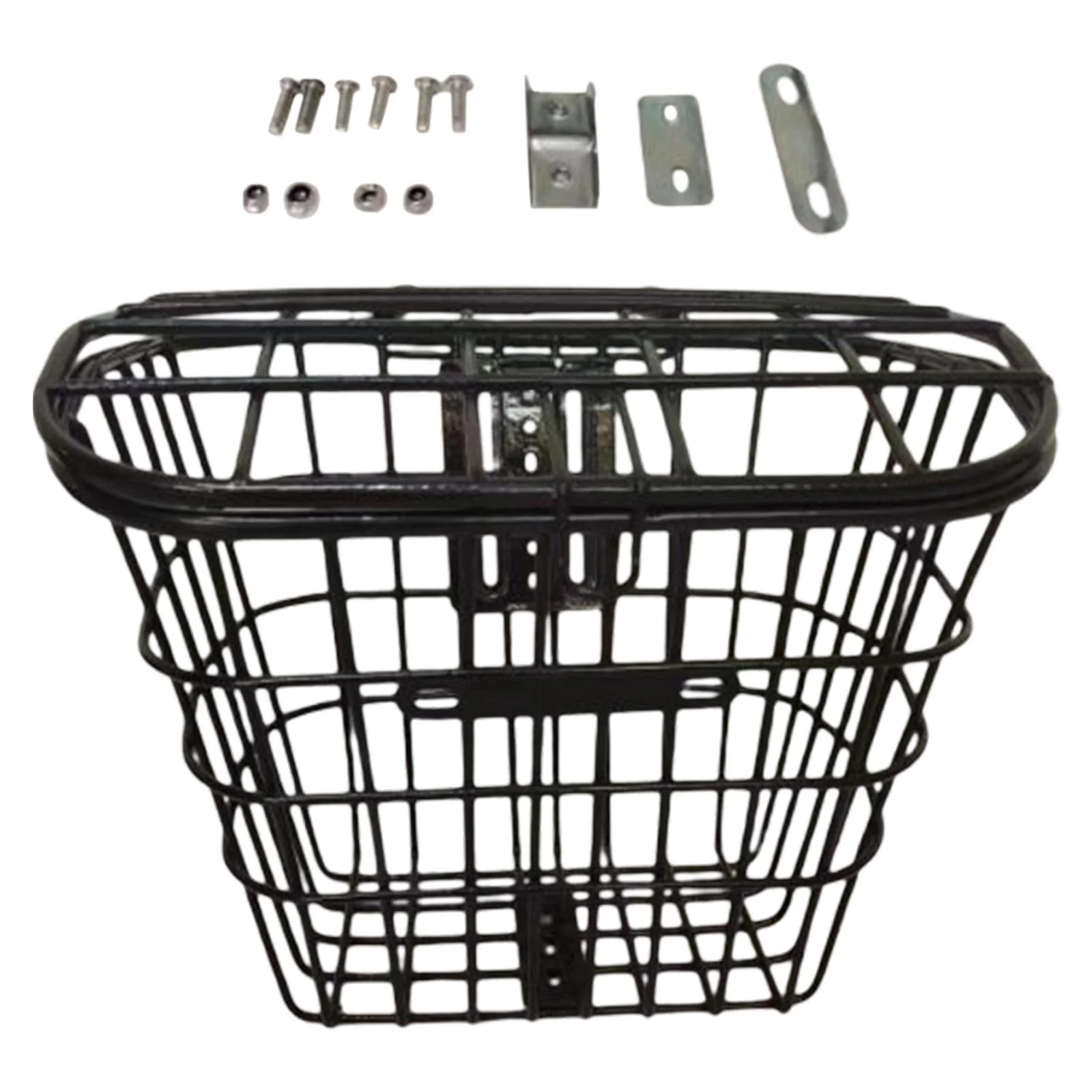 Metal Bike Basket Sturdy Heavy Duty Detachable Portable Basket for Folding Bikes