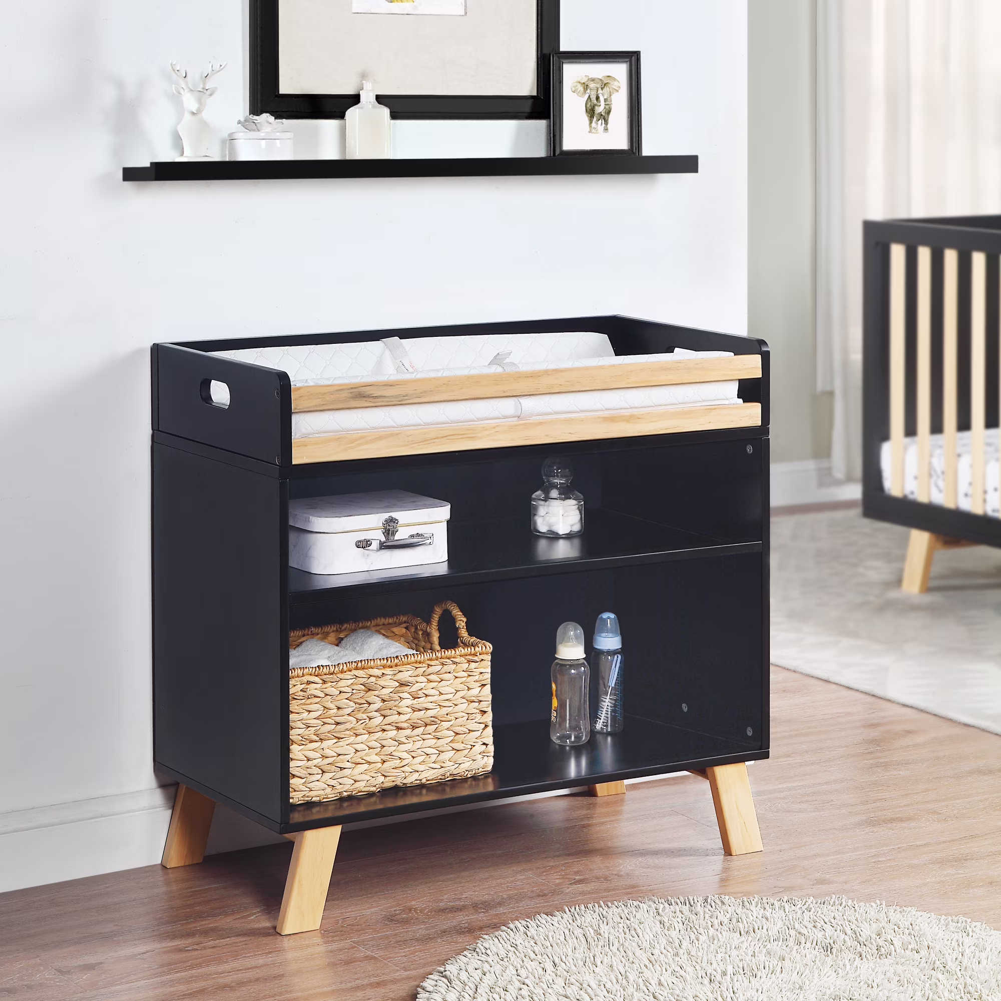 Dawn Whisper Multi Purpose Changing Table in Black