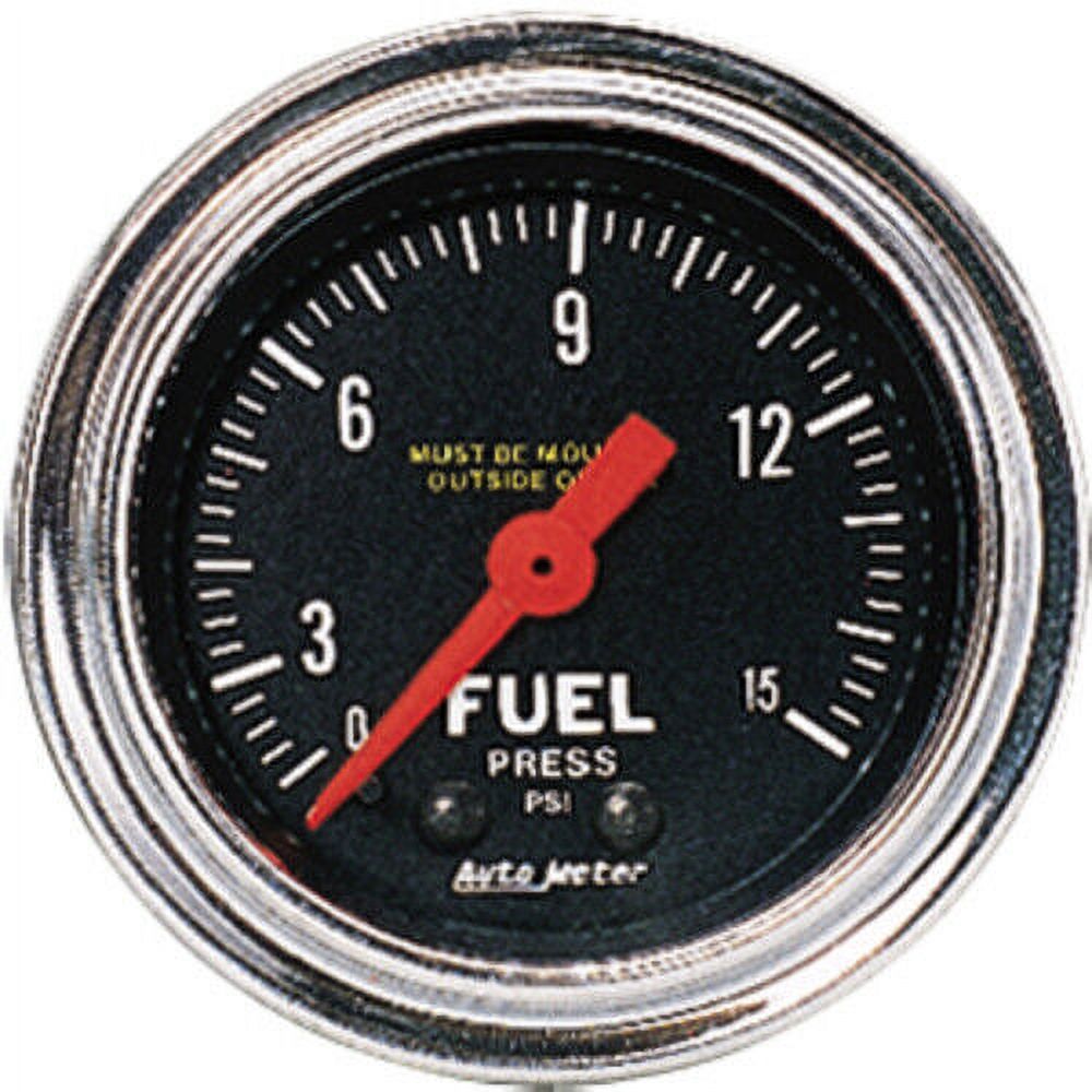 Autometer 2411 Traditional Chrome Mechanical Fuel Pressure Gauge