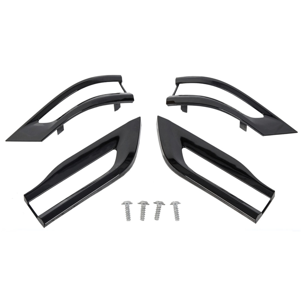 Teledu For 2014-2020 Jeep Grand Cherokee Gloss Black Tail Lamp Trim Bezel Kit