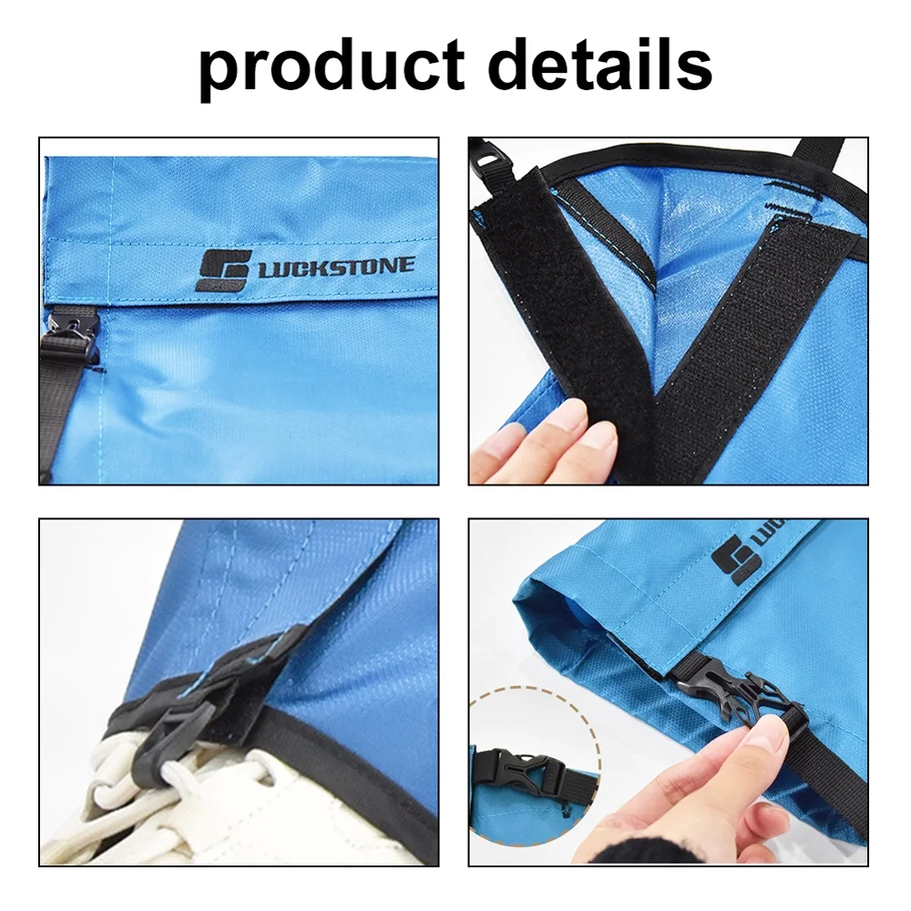 Carevas Outdoor Gaiters Sleeve Leg Protector Climbing Calf Sleeve Snowfield Desert Walking Cycling Waterproof Gaiters Sleeve