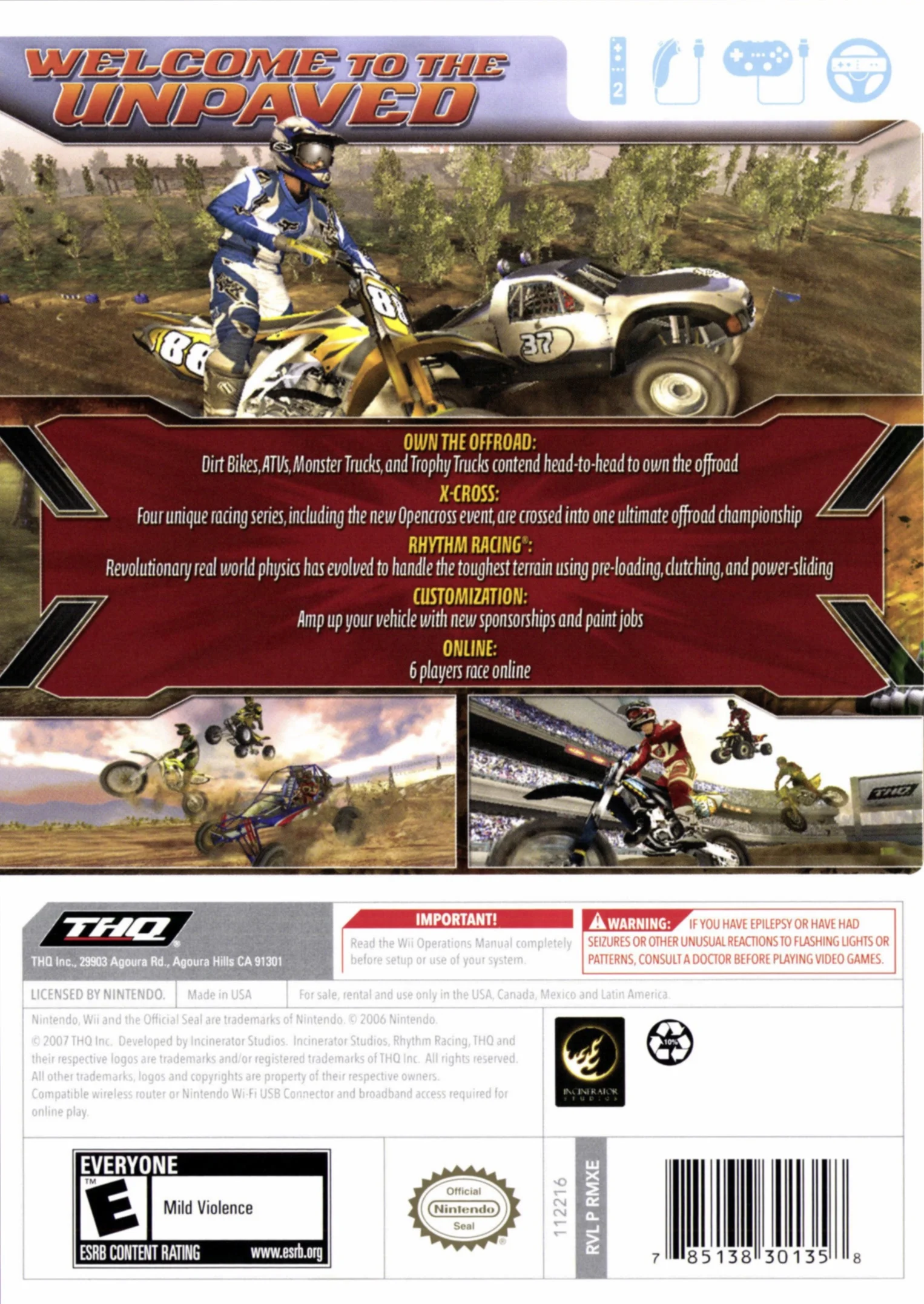 MX Vs. ATV Untamed Nintendo New MXATV