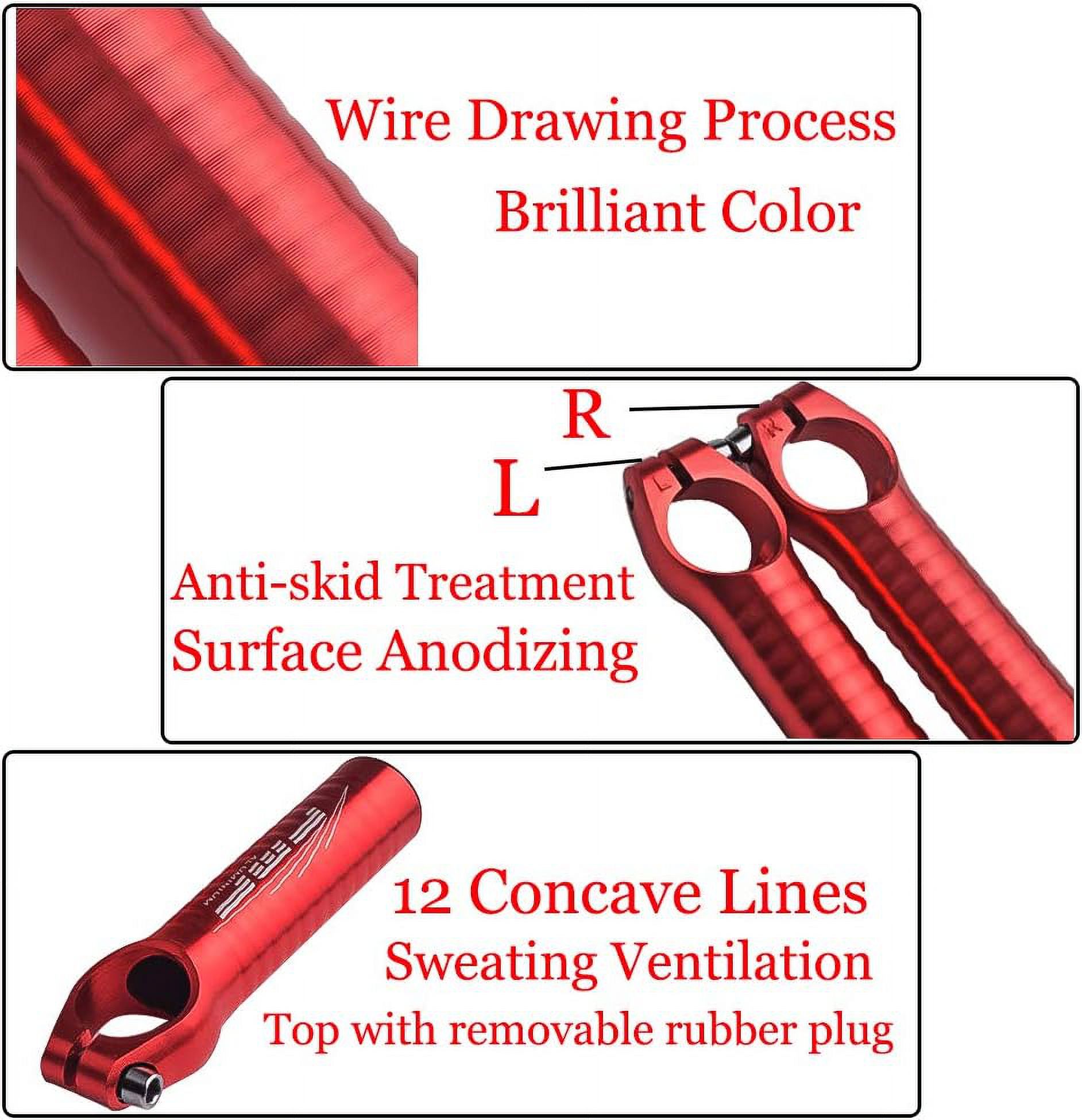 1 Pair Bike MTB Cycling Handlebar Ends Handle Bar Road Mountain Aluminum Alloy(Black, Blue, Red, Silver, Gold)