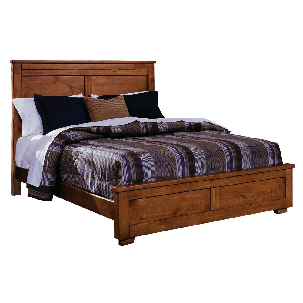 Progressive Furniture Diego Queen Wood Panel Headboard in Cinnamon Pine