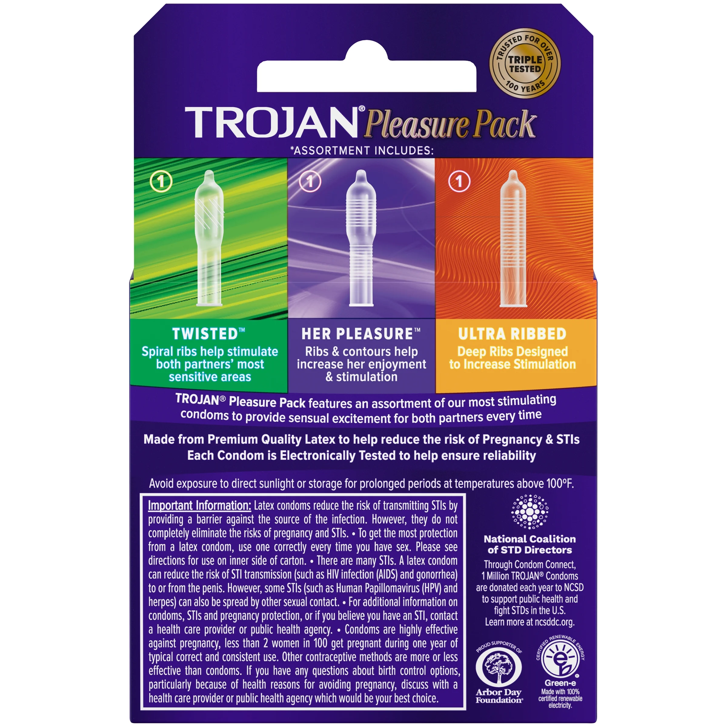 Product Of Trojan, Pleasure Pack Ultra Ribbed Lubricant, Count 6 (3Pk) - Birth Control / Grab Varieties & Flavors Cream