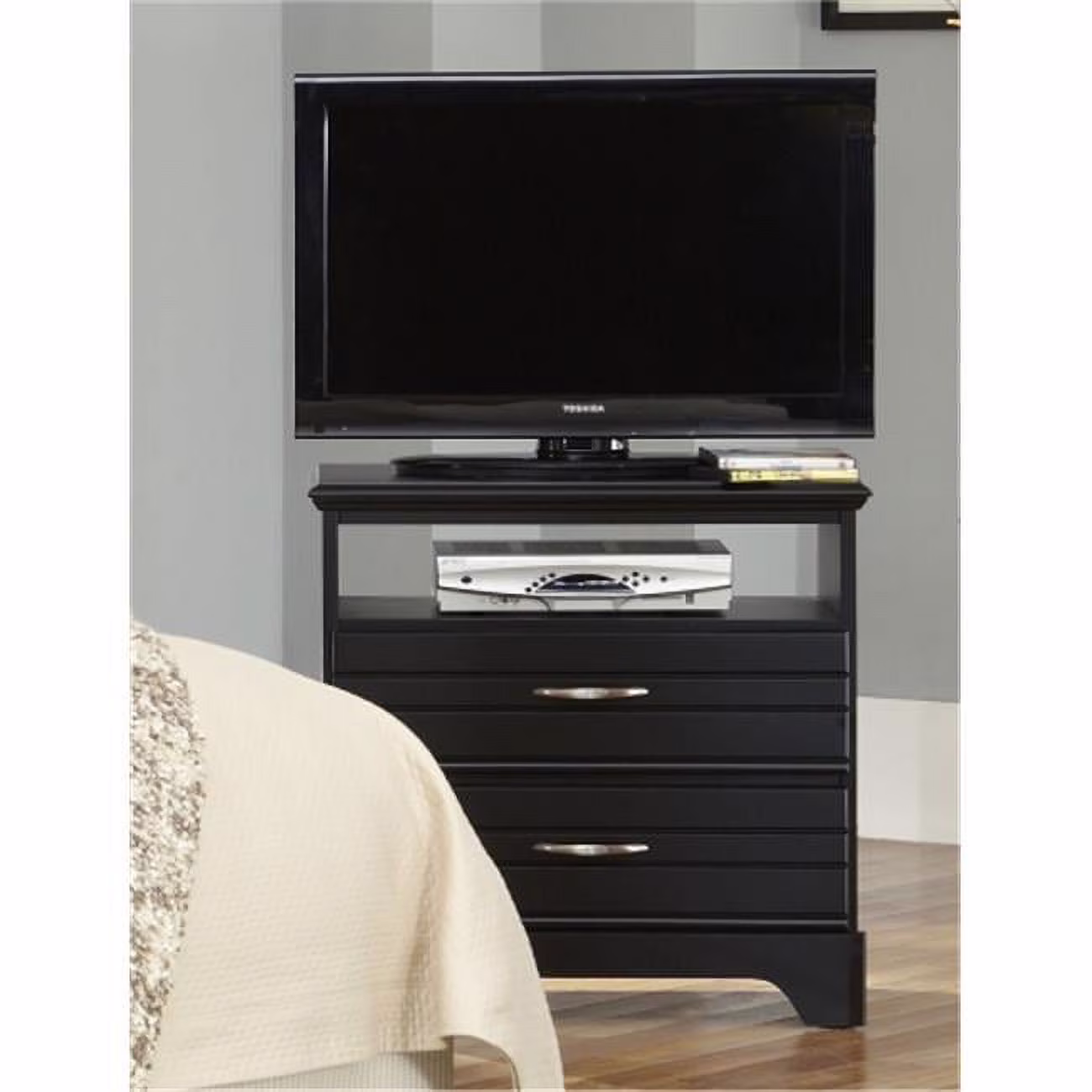 Chest - 2 Drawer Media - White