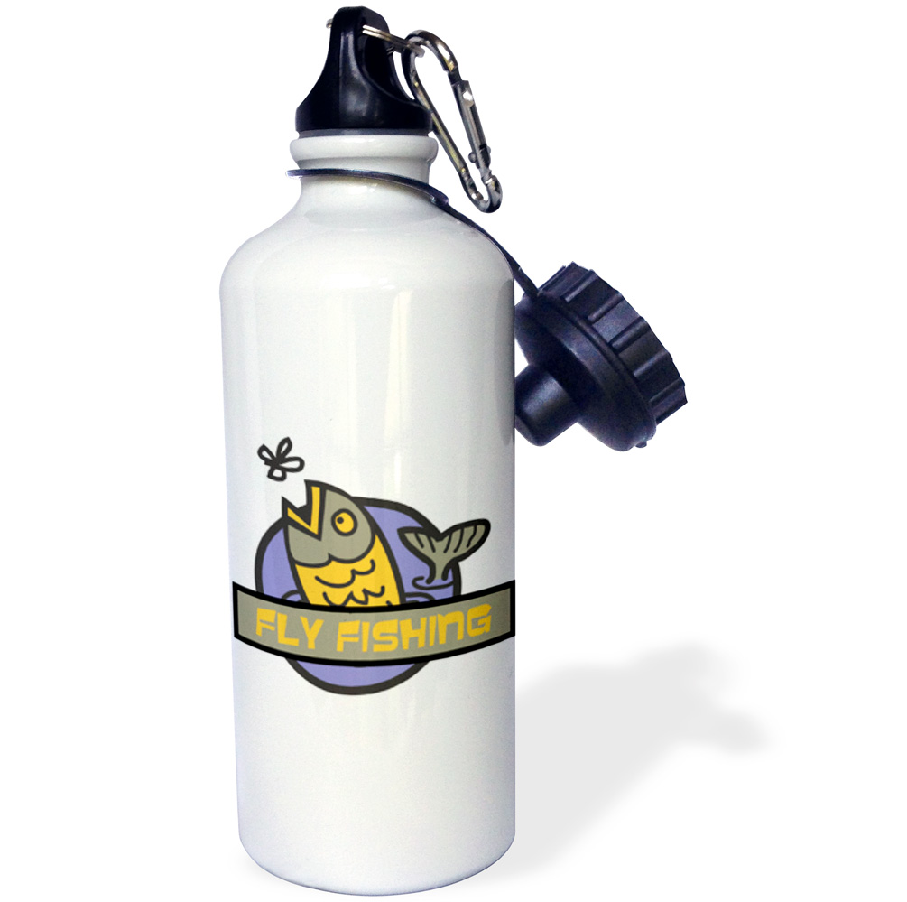 Fly Fishing Trout 21 oz Sports Water Bottle wb-56030-1