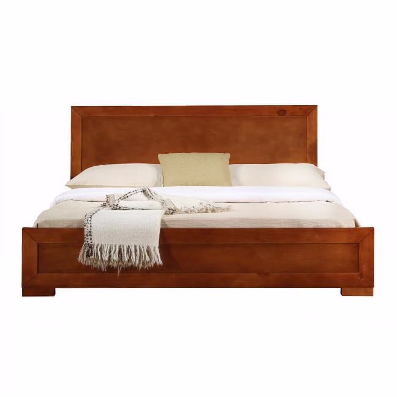 35.4 x 42.1 x 78 in. Cherry Wood Twin Size Platform Bed