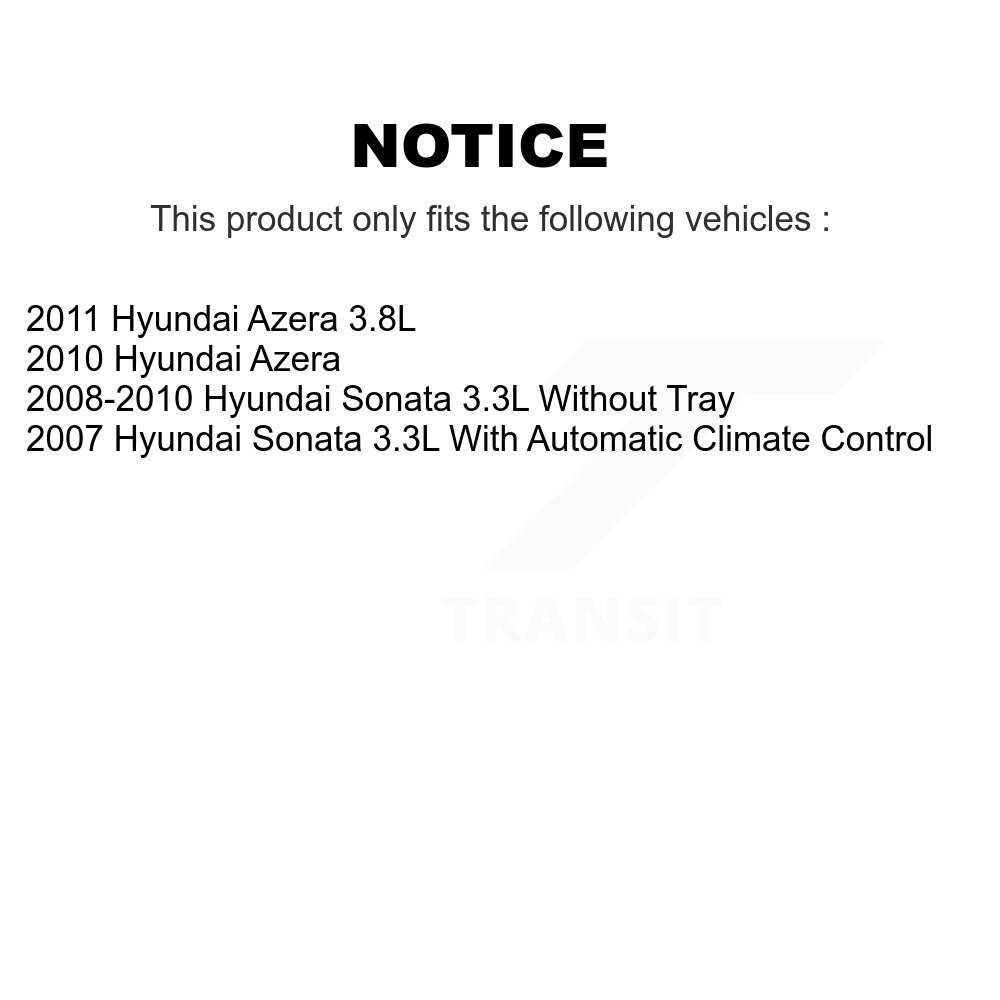 Air And Cabin Filters Kit For Hyundai Sonata Azera KFL-101072