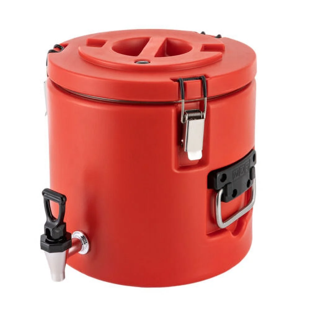 3.9Gal Insulated Beverage Dispenser Hot & Cold Drink Dispenser Stainless Steel